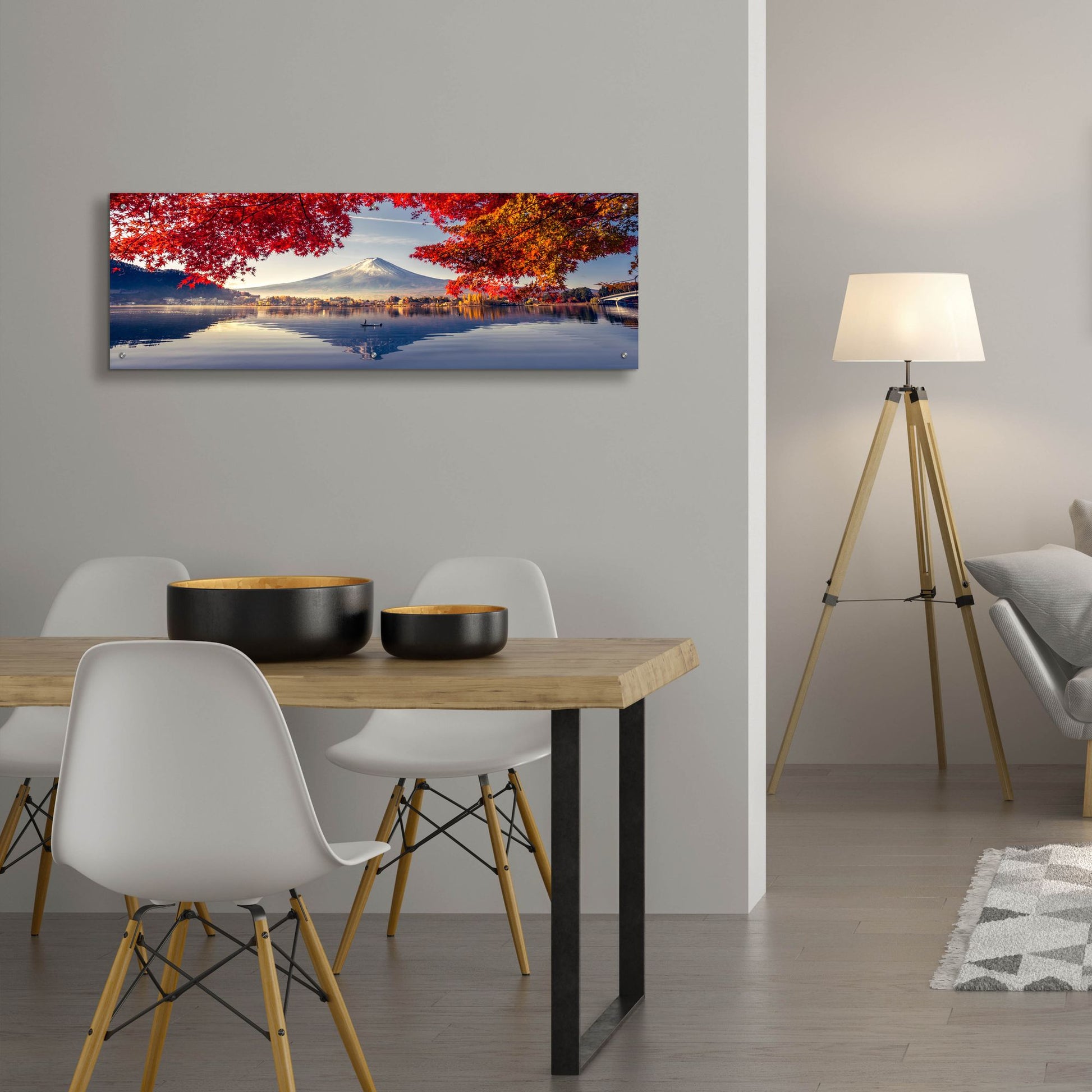 Epic Art 'Mountain Fuji Japan' by Epic Portfolio, Acrylic Glass Wall Art,48x16