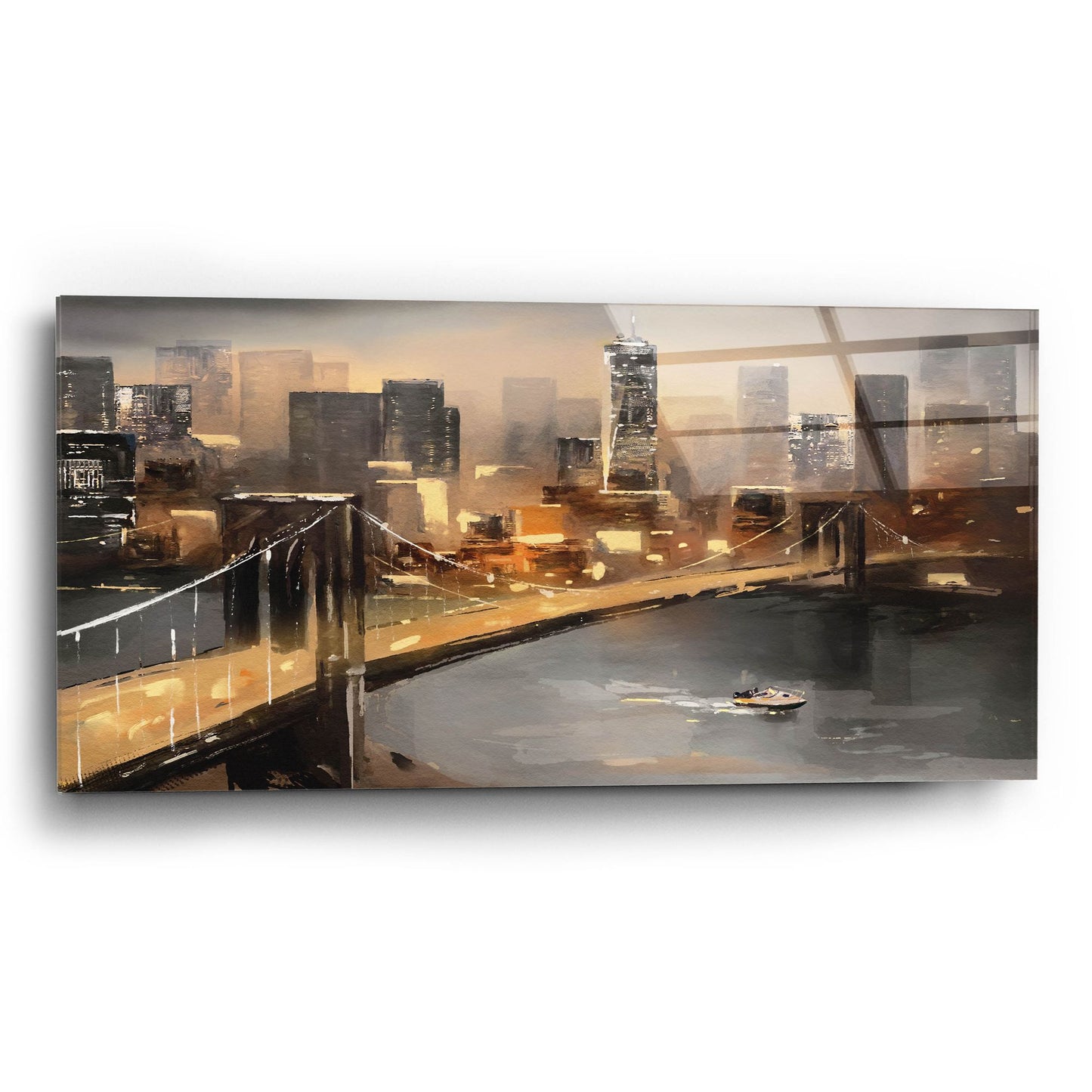 Epic Art 'New York by Lisima' by Epic Portfolio, Acrylic Glass Wall Art,24x12