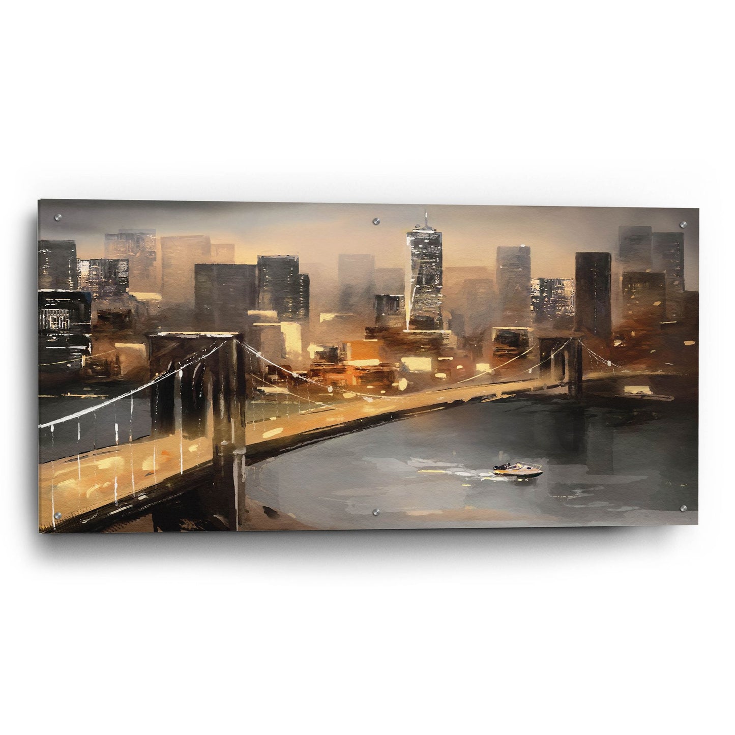 Epic Art 'New York by Lisima' by Epic Portfolio, Acrylic Glass Wall Art,48x24