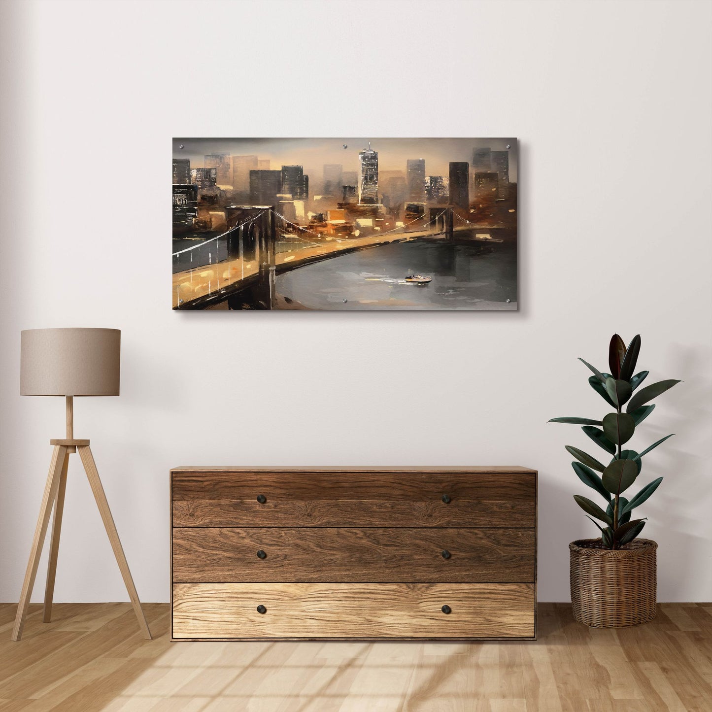 Epic Art 'New York by Lisima' by Epic Portfolio, Acrylic Glass Wall Art,48x24