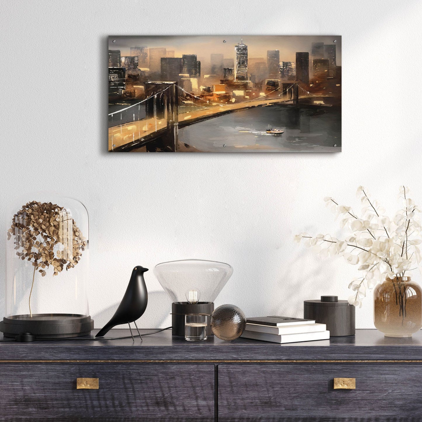 Epic Art 'New York by Lisima' by Epic Portfolio, Acrylic Glass Wall Art,48x24