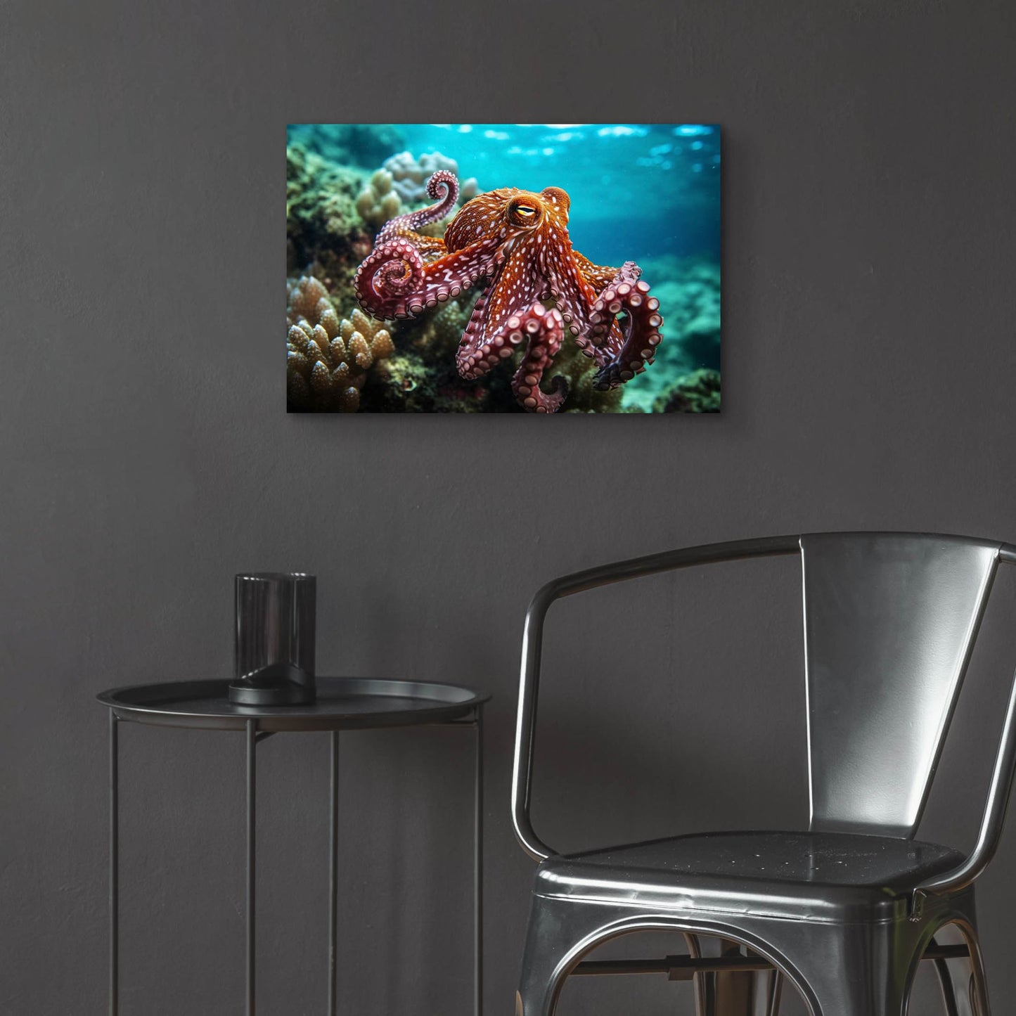 Epic Art 'Octopus at Sea' by Epic Portfolio, Acrylic Glass Wall Art,24x16