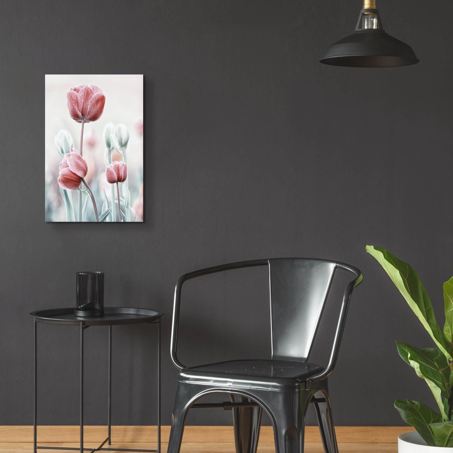 Epic Art 'Pink and White Tulips' by Epic Portfolio, Acrylic Glass Wall Art,16x24