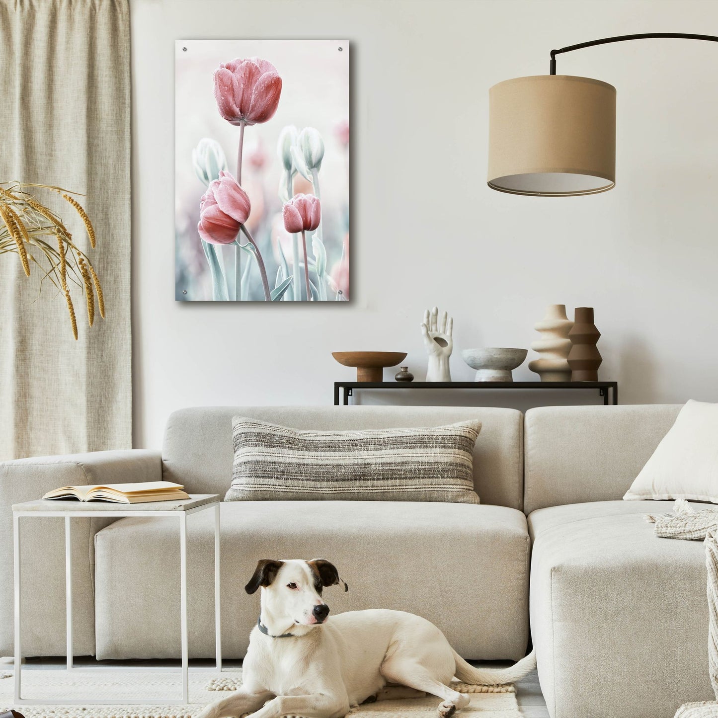 Epic Art 'Pink and White Tulips' by Epic Portfolio, Acrylic Glass Wall Art,24x36