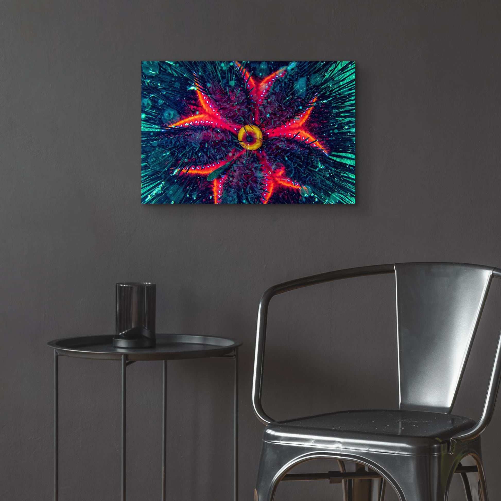 Epic Art 'Sea Urchin Underwater' by Epic Portfolio, Acrylic Glass Wall Art,24x16