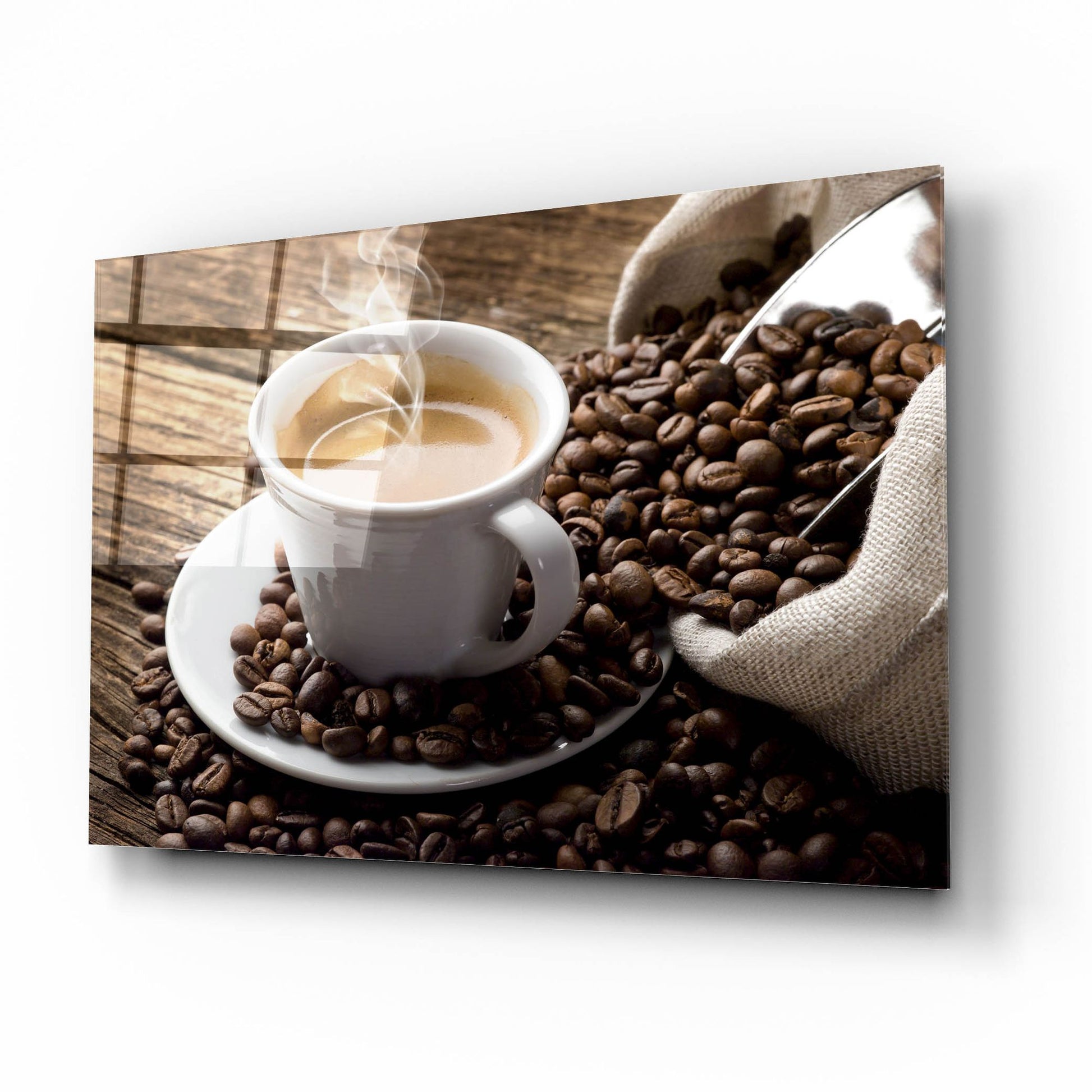 Epic Art 'Time for Coffee' by Epic Portfolio, Acrylic Glass Wall Art,16x12