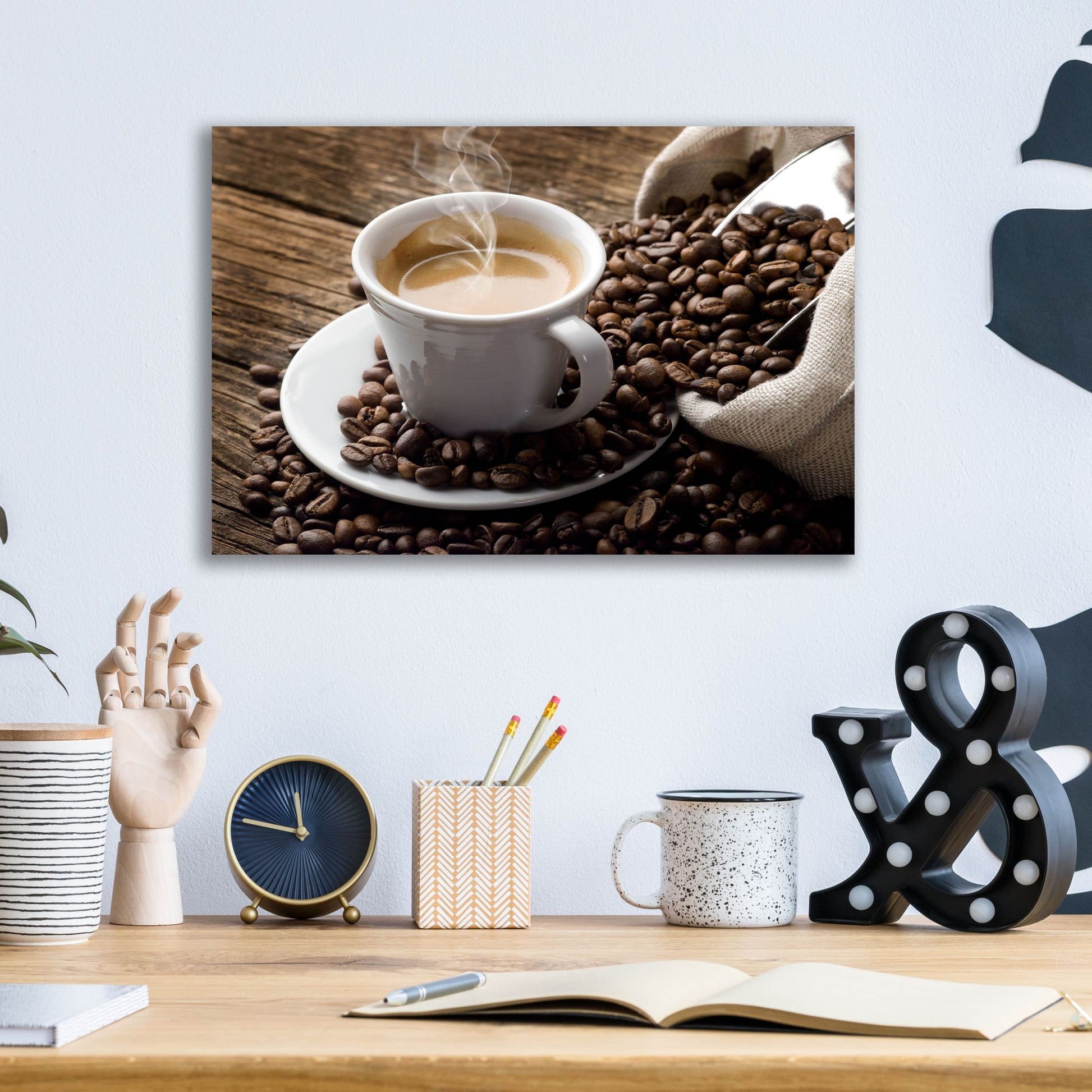 Epic Art 'Time for Coffee' by Epic Portfolio, Acrylic Glass Wall Art,16x12