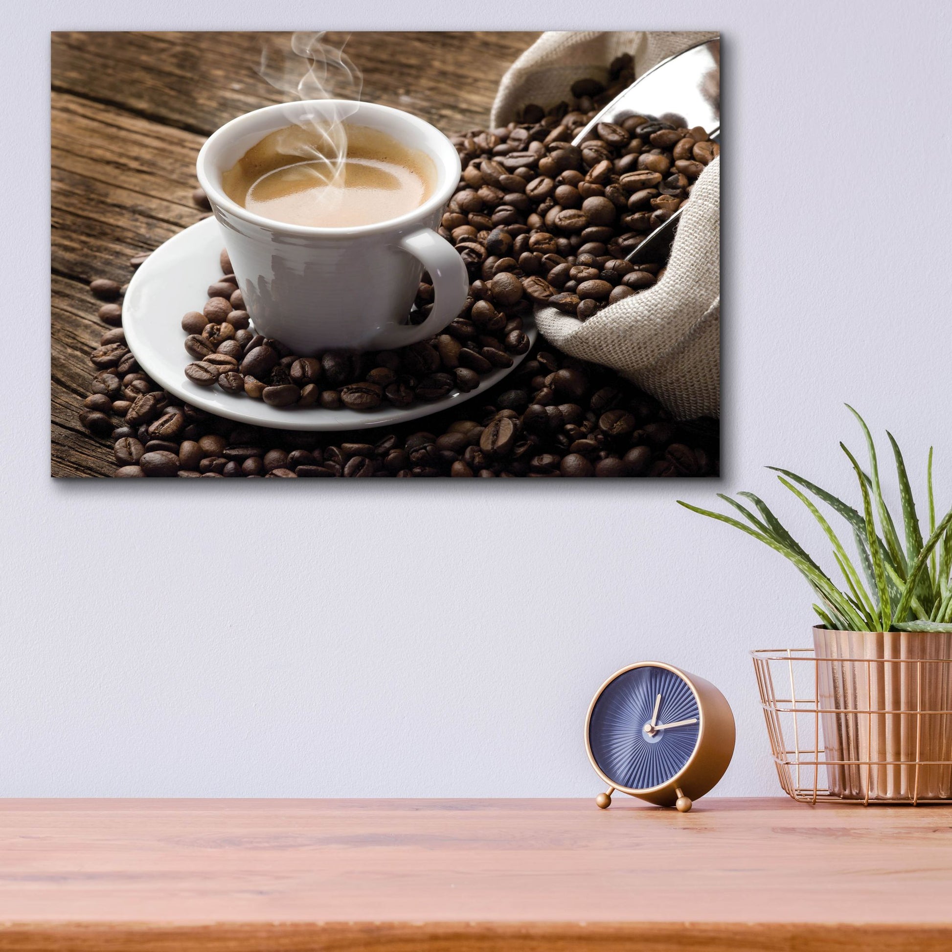 Epic Art 'Time for Coffee' by Epic Portfolio, Acrylic Glass Wall Art,16x12