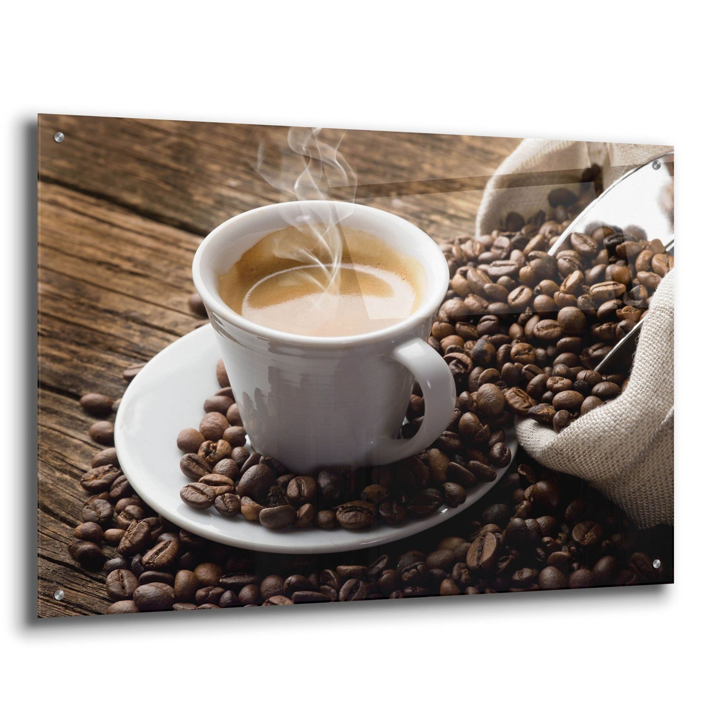 Epic Art 'Time for Coffee' by Epic Portfolio, Acrylic Glass Wall Art,36x24