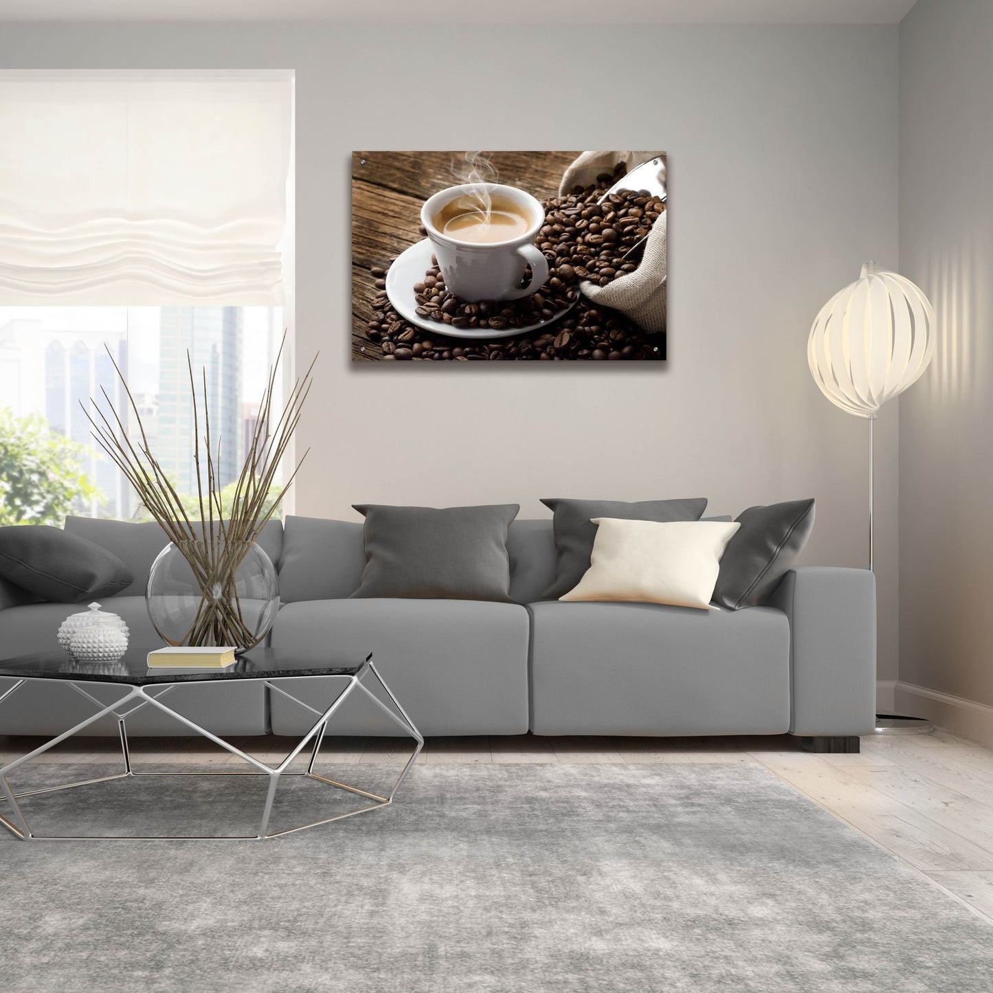 Epic Art 'Time for Coffee' by Epic Portfolio, Acrylic Glass Wall Art,36x24