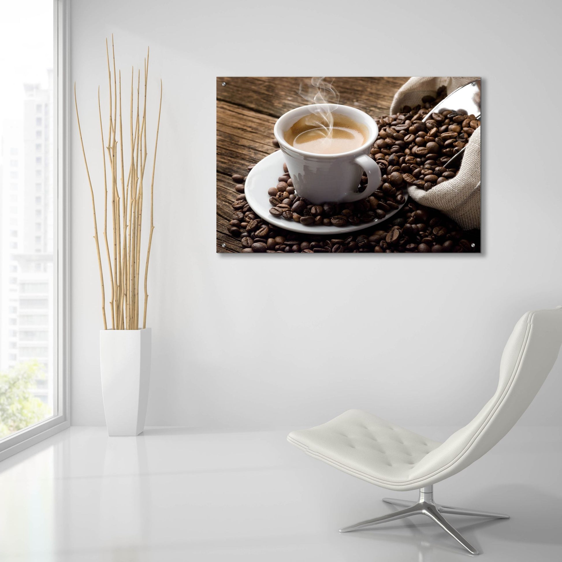 Epic Art 'Time for Coffee' by Epic Portfolio, Acrylic Glass Wall Art,36x24