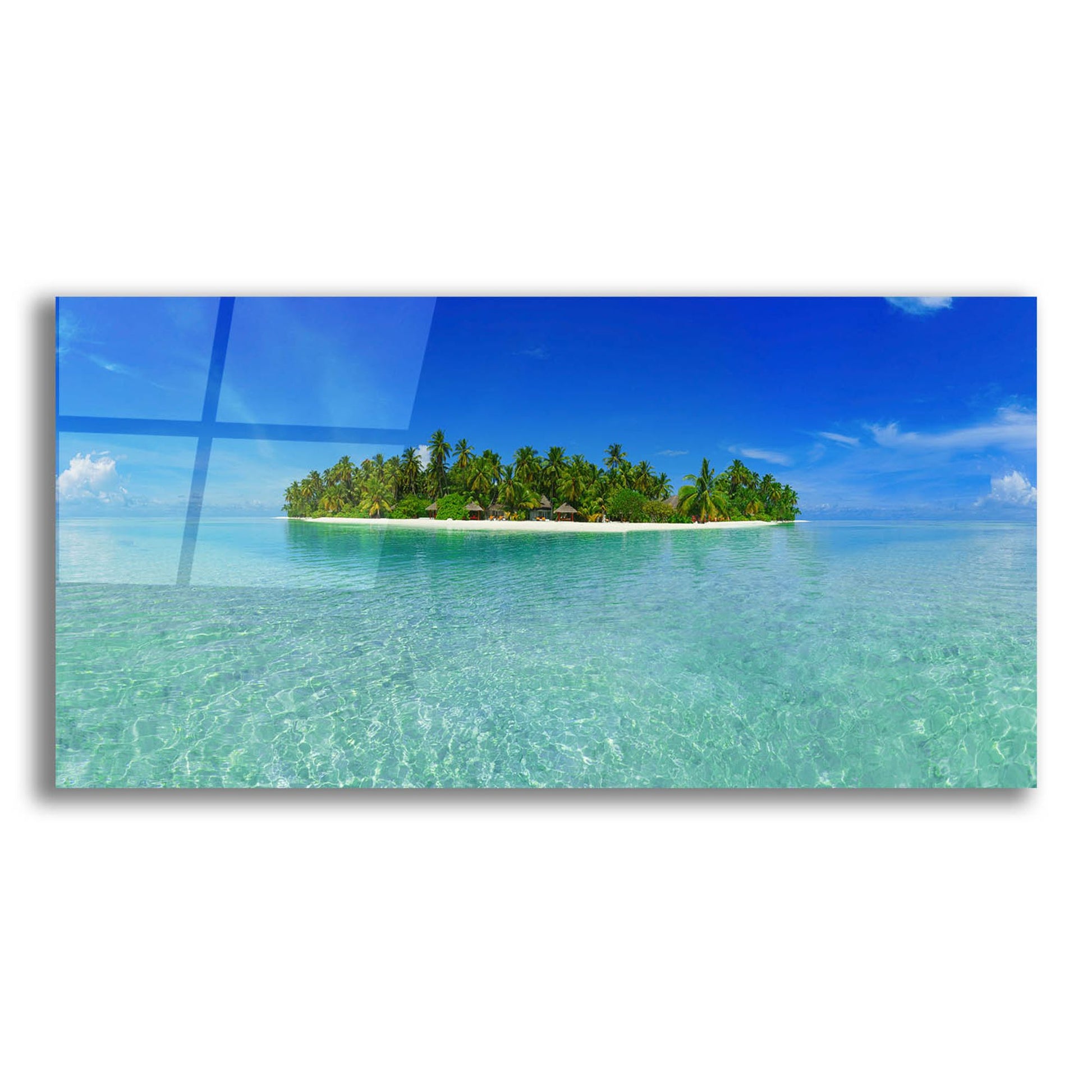 Epic Art 'Tropical Paradise Island' by Epic Portfolio, Acrylic Glass Wall Art