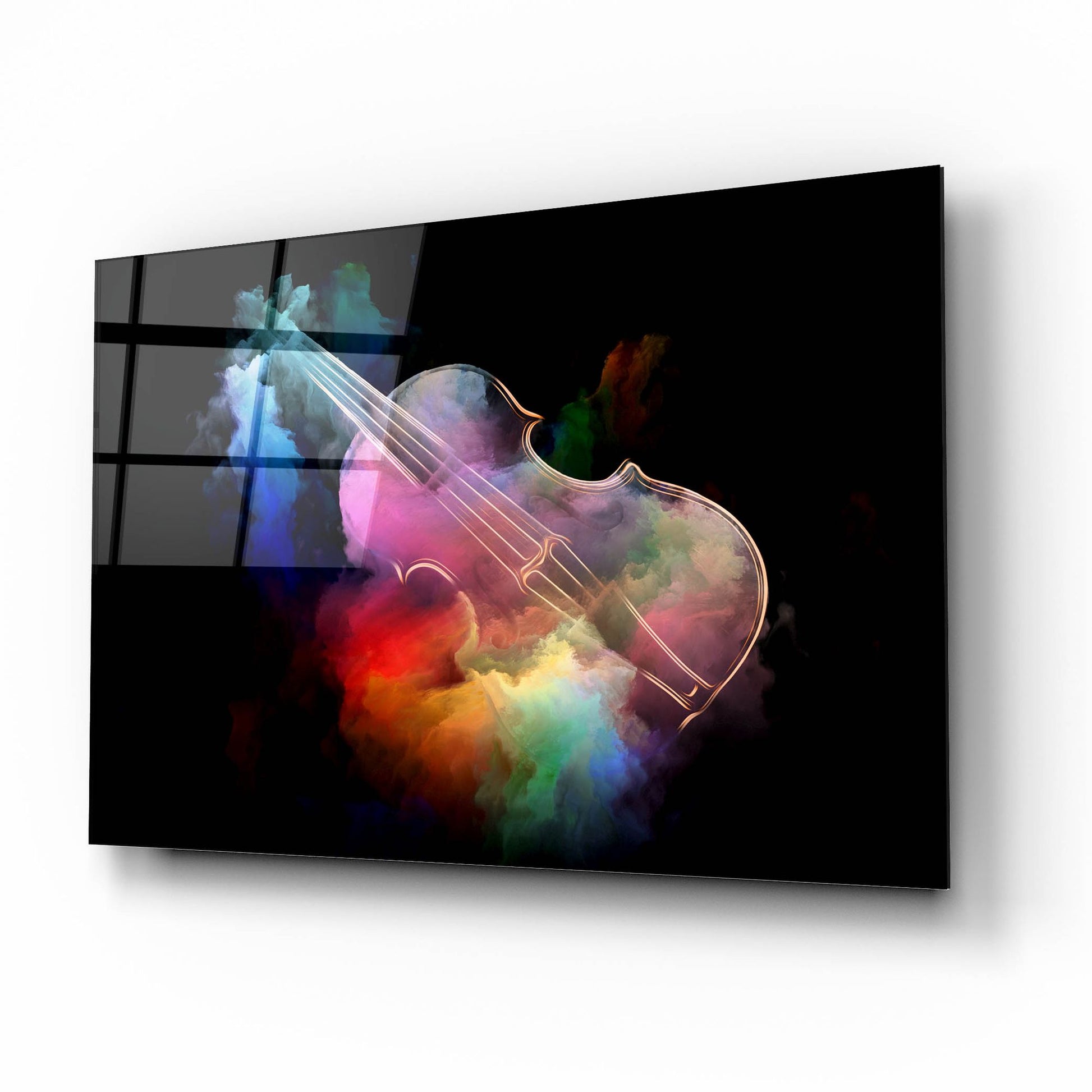 Epic Art 'Violin Thunder' by Epic Portfolio, Acrylic Glass Wall Art,16x12