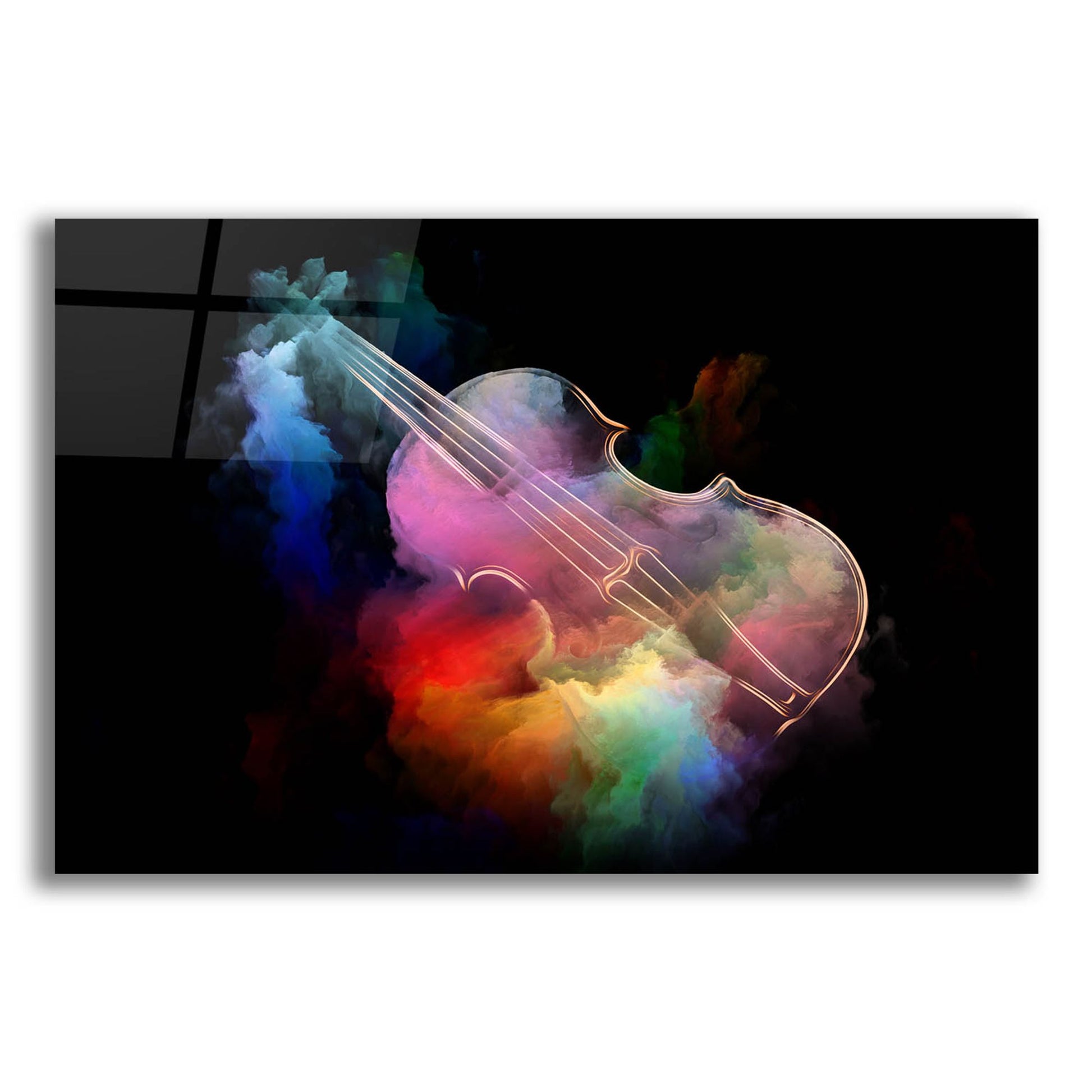 Epic Art 'Violin Thunder' by Epic Portfolio, Acrylic Glass Wall Art,24x16