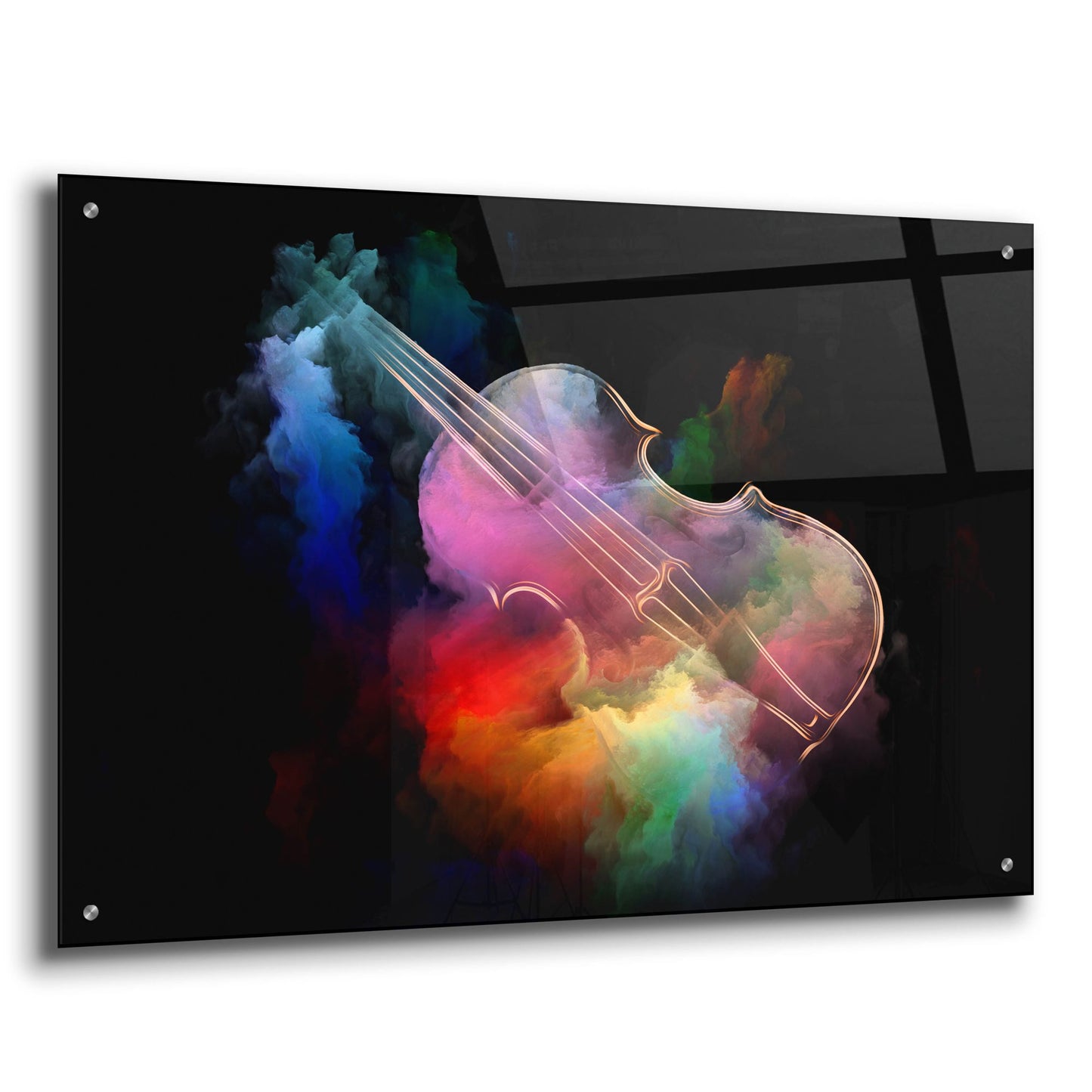 Epic Art 'Violin Thunder' by Epic Portfolio, Acrylic Glass Wall Art,36x24