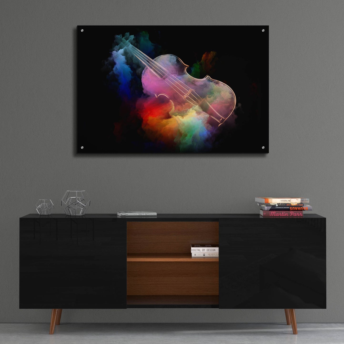 Epic Art 'Violin Thunder' by Epic Portfolio, Acrylic Glass Wall Art,36x24