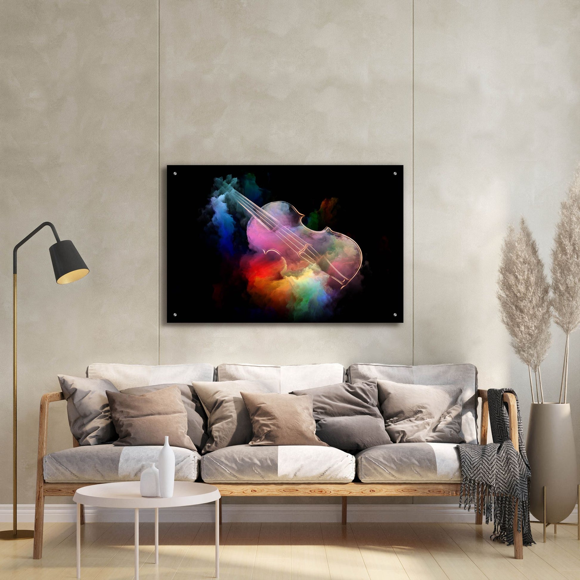 Epic Art 'Violin Thunder' by Epic Portfolio, Acrylic Glass Wall Art,36x24