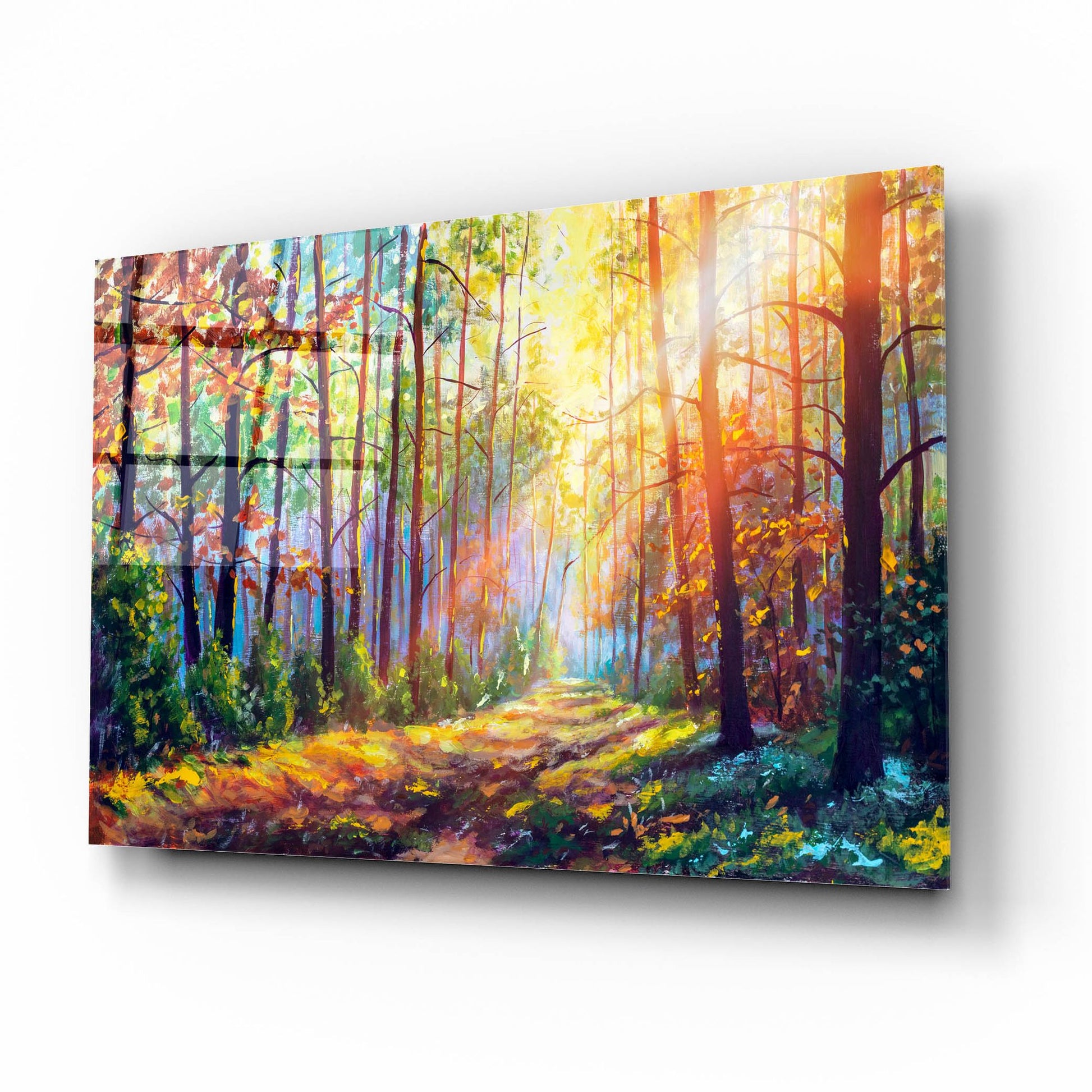 Epic Art 'watercolor forest' by Epic Portfolio, Acrylic Glass Wall Art,16x12