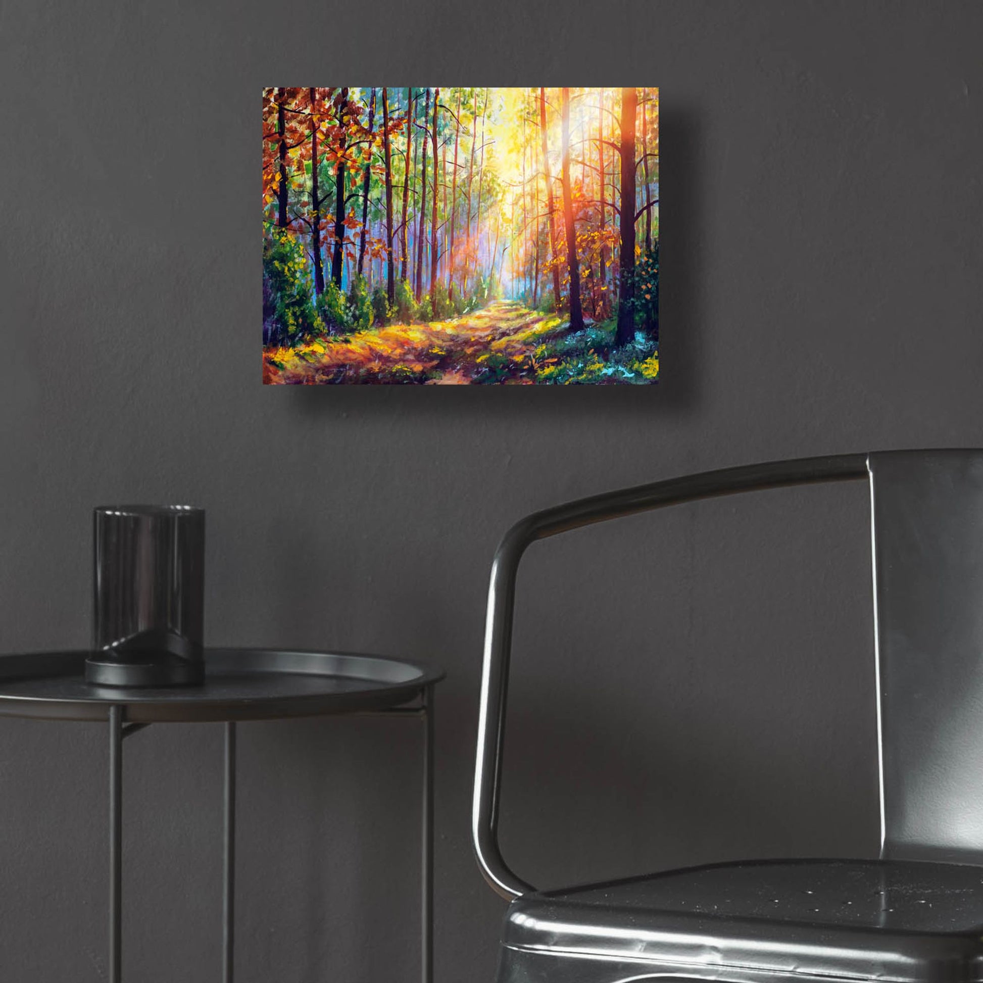 Epic Art 'watercolor forest' by Epic Portfolio, Acrylic Glass Wall Art,16x12