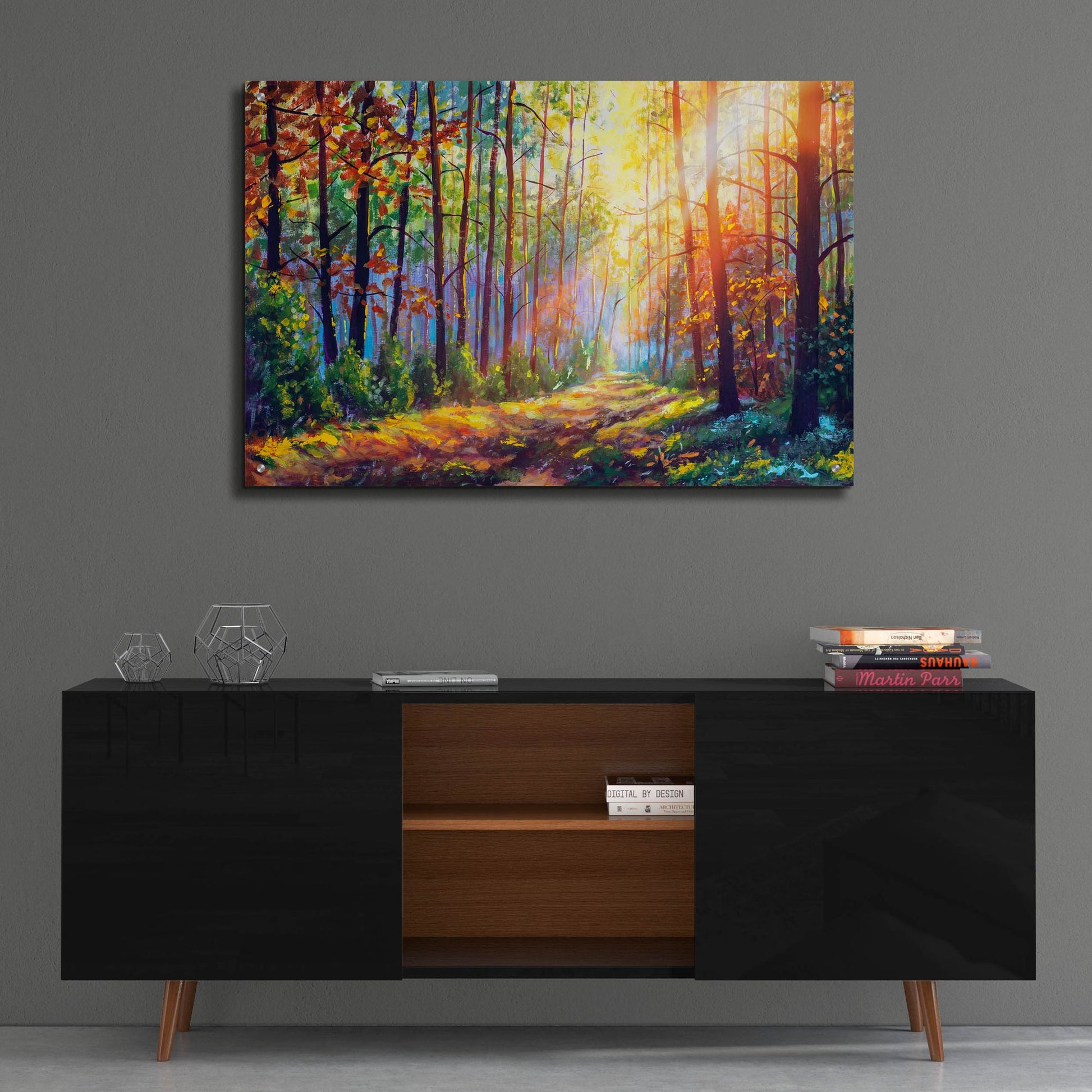 Epic Art 'watercolor forest' by Epic Portfolio, Acrylic Glass Wall Art,36x24