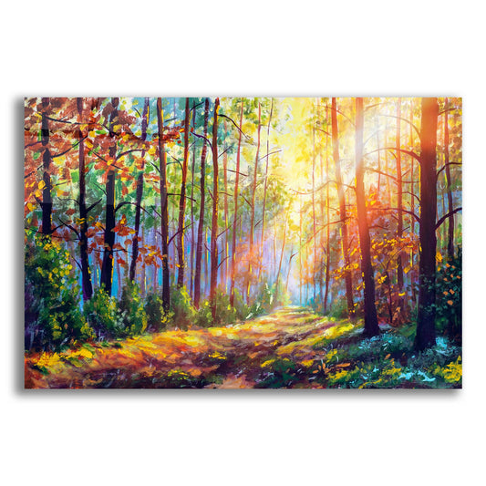 Epic Art 'watercolor forest' by Epic Portfolio, Acrylic Glass Wall Art