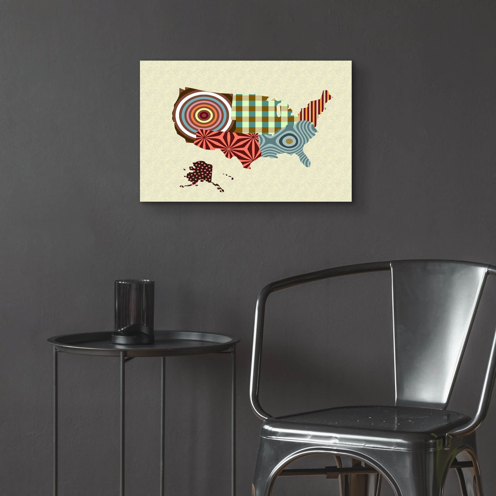 Epic Art 'USA Map' by Lanre Adefioye, Acrylic Glass Wall Art,24x16