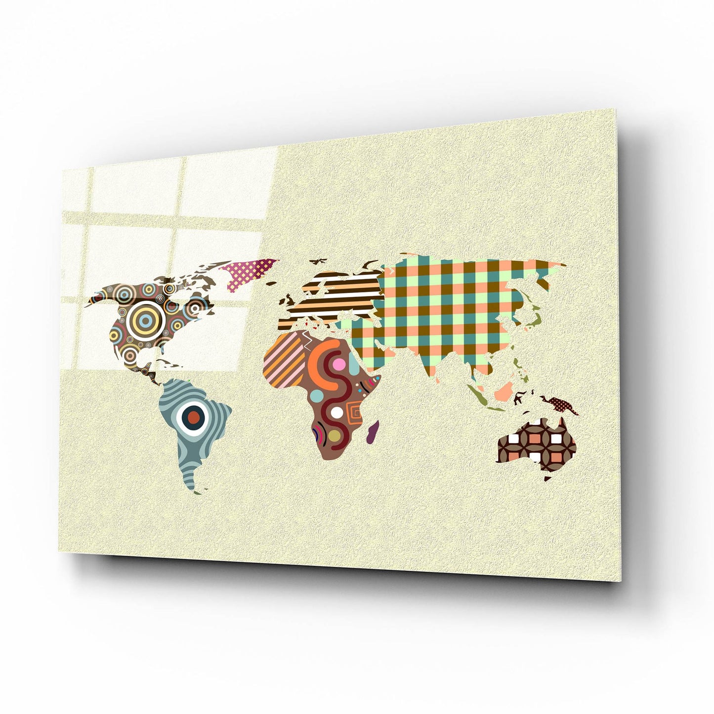 Epic Art 'World Map' by Lanre Adefioye, Acrylic Glass Wall Art,16x12