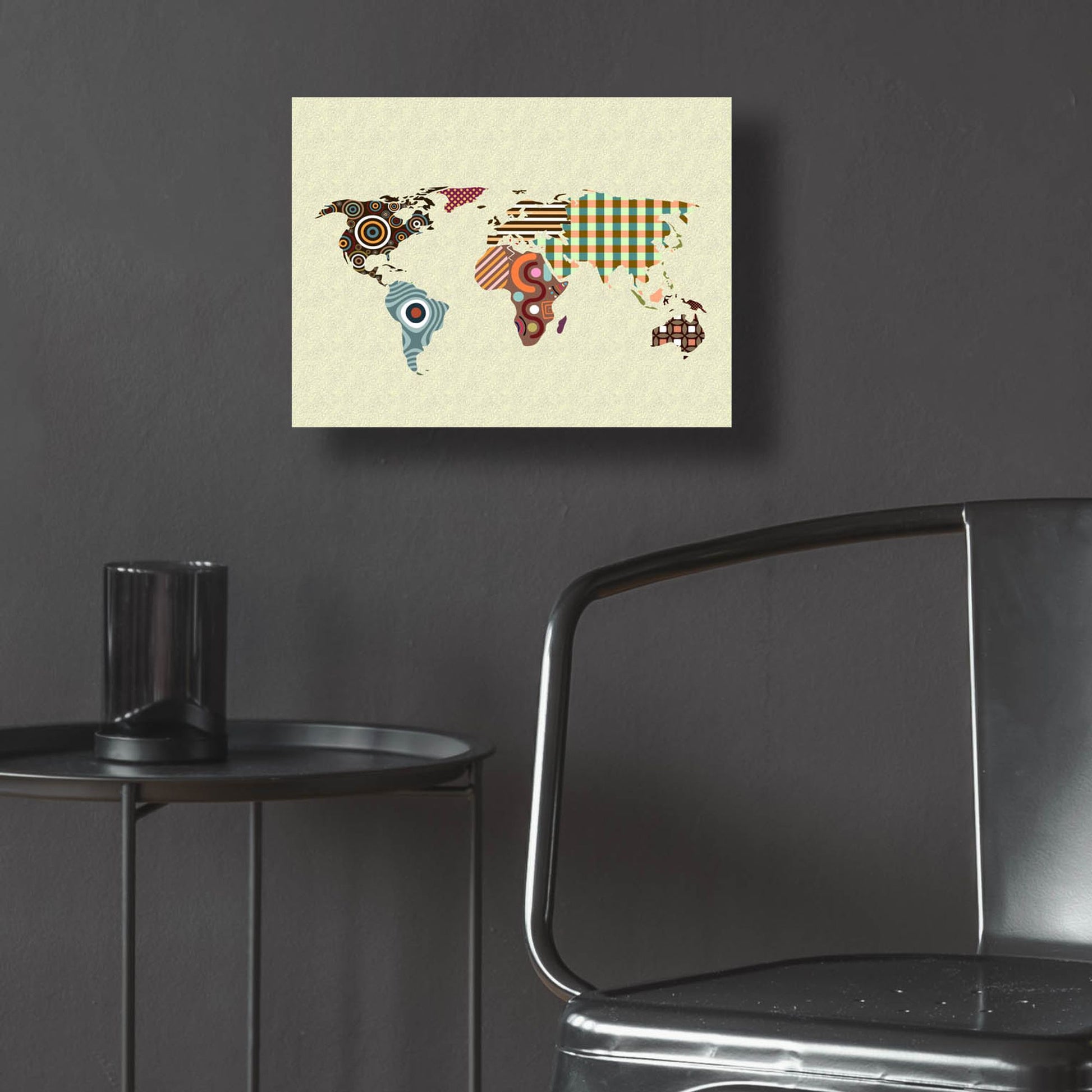 Epic Art 'World Map' by Lanre Adefioye, Acrylic Glass Wall Art,16x12