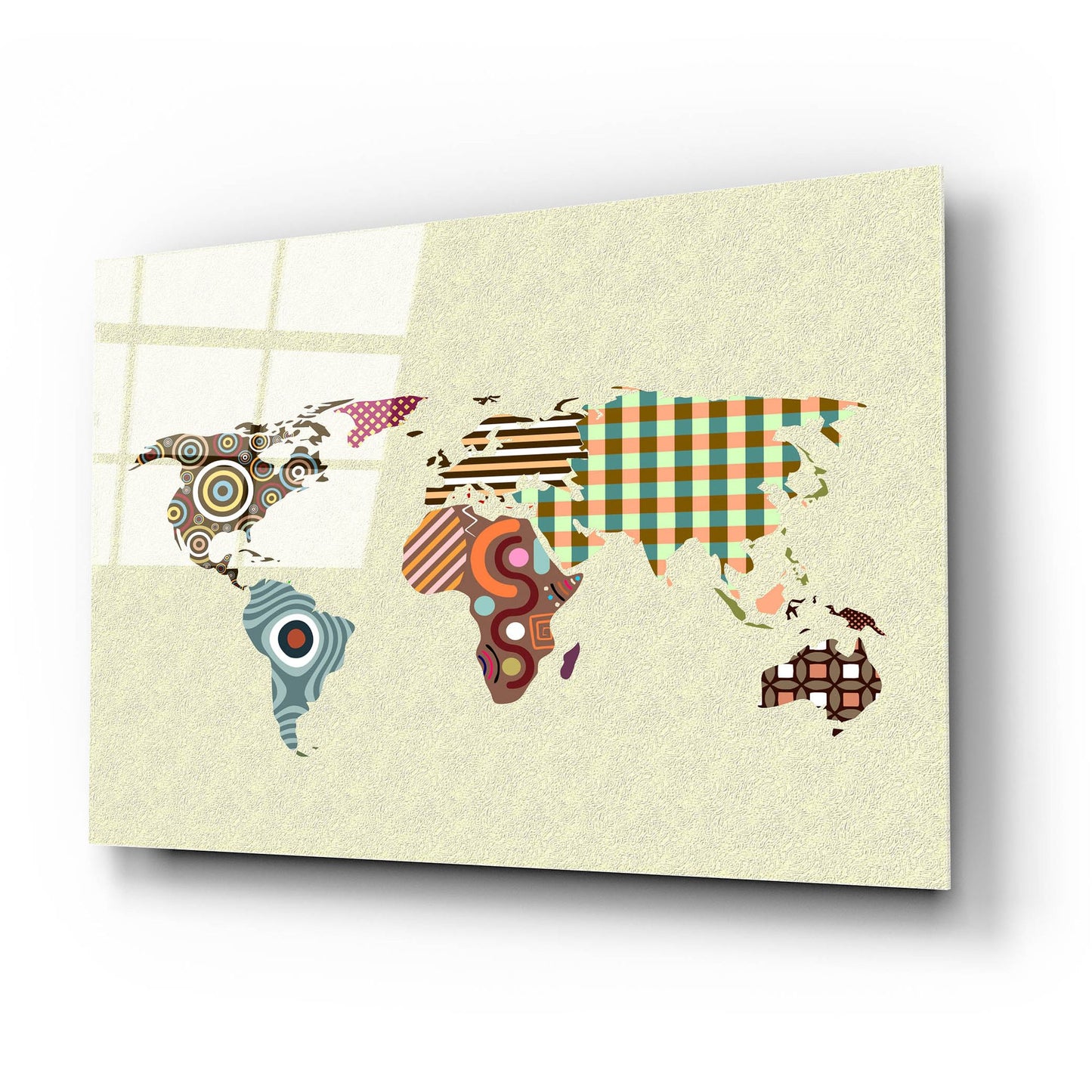Epic Art 'World Map' by Lanre Adefioye, Acrylic Glass Wall Art,24x16