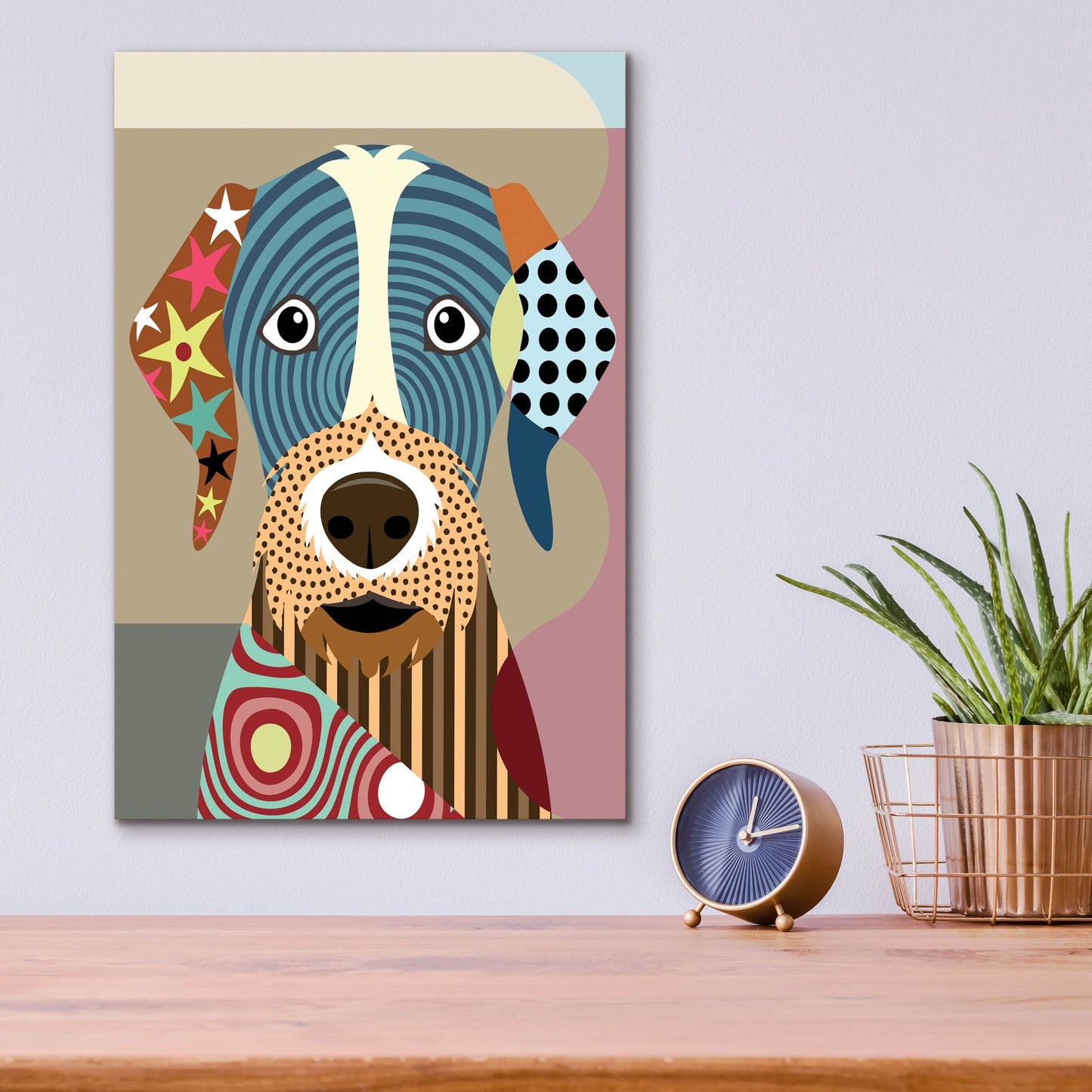 Epic Art 'German Wirehaired Pointer' by Lanre Adefioye, Acrylic Glass Wall Art,12x16