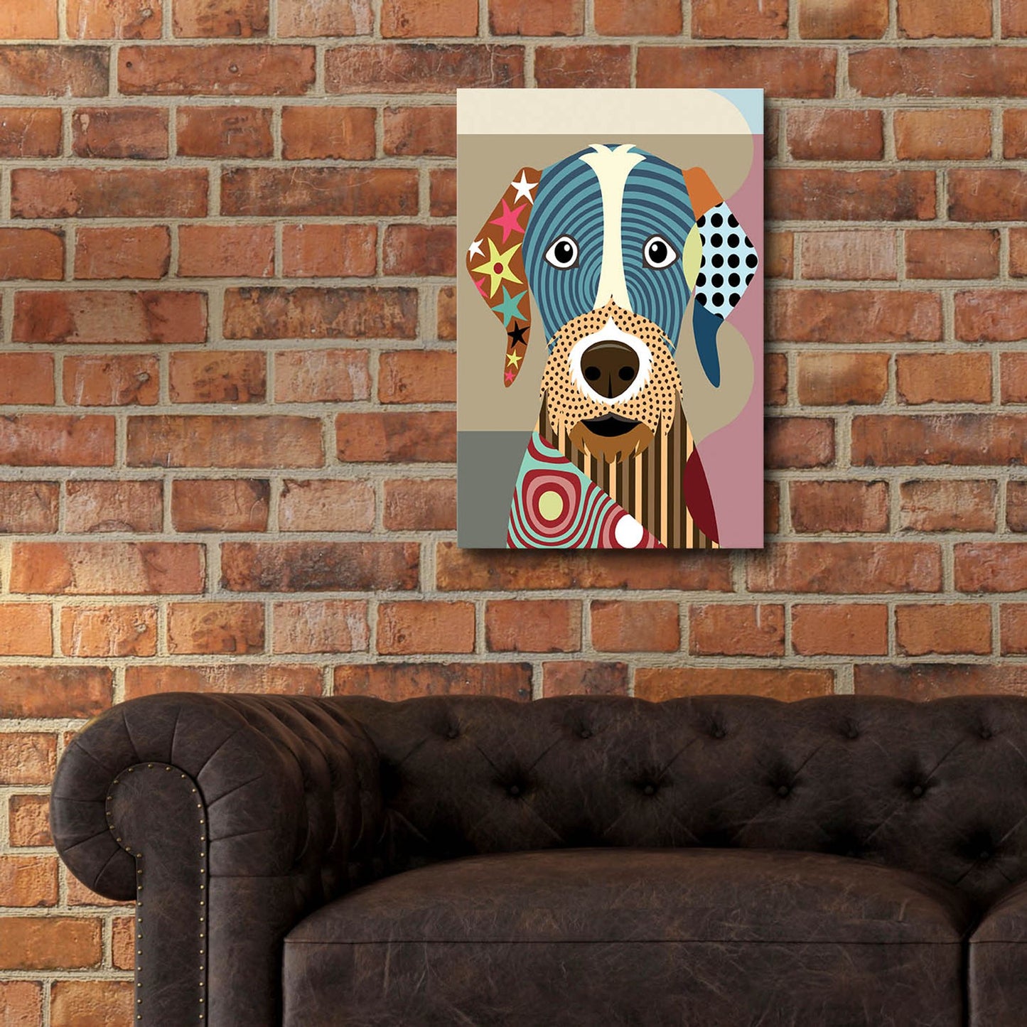 Epic Art 'German Wirehaired Pointer' by Lanre Adefioye, Acrylic Glass Wall Art,16x24