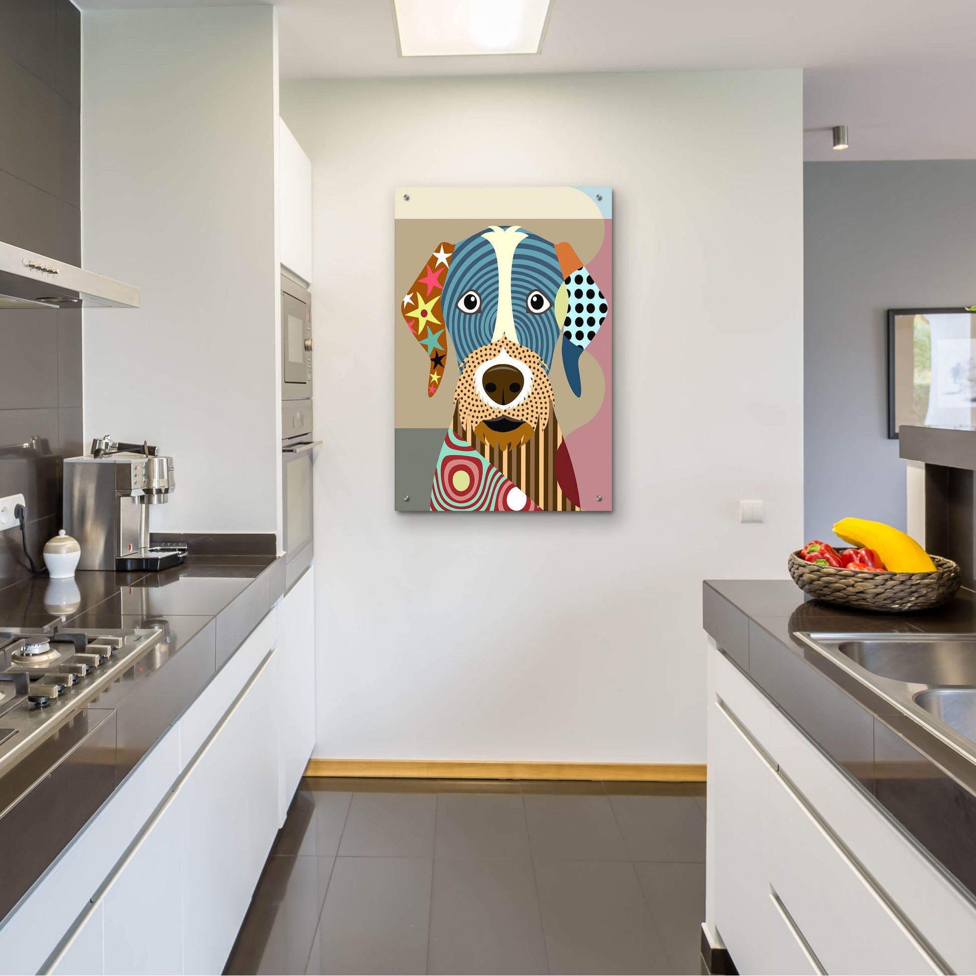 Epic Art 'German Wirehaired Pointer' by Lanre Adefioye, Acrylic Glass Wall Art,24x36