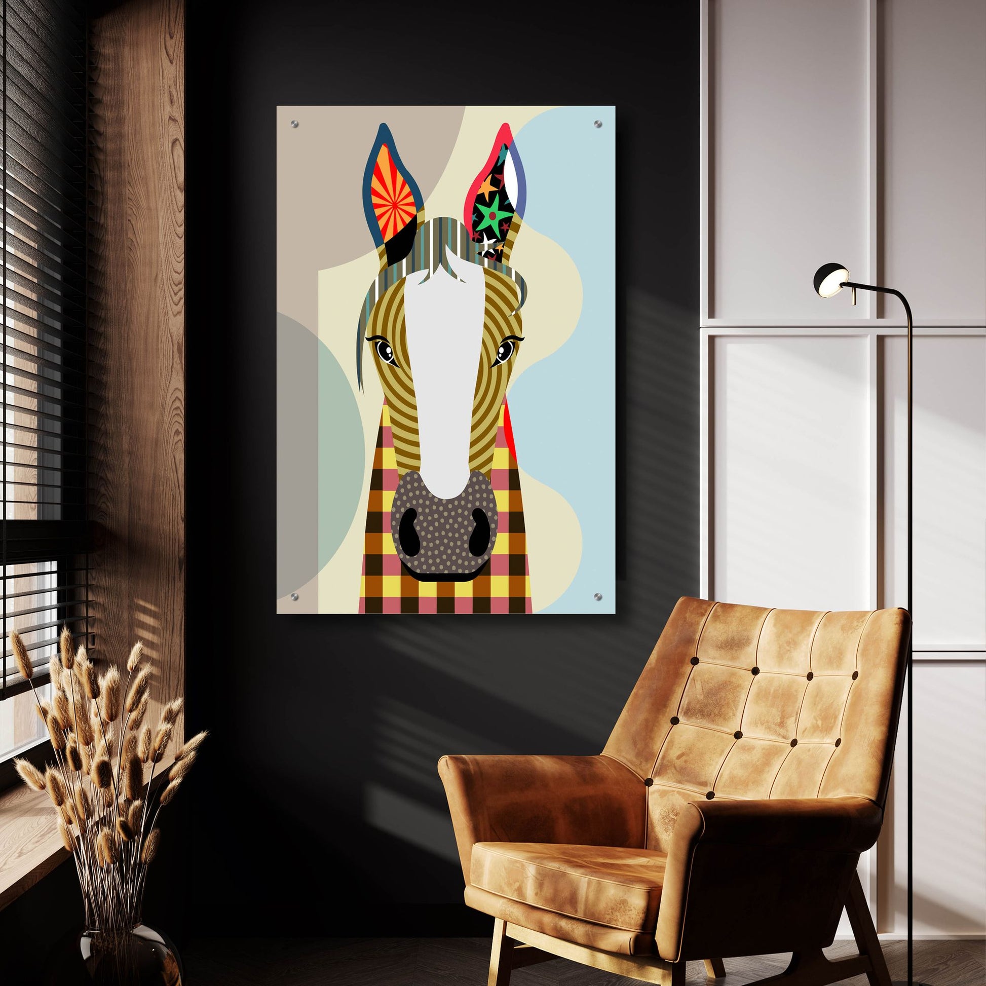 Epic Art 'Horse Play' by Lanre Adefioye, Acrylic Glass Wall Art,24x36