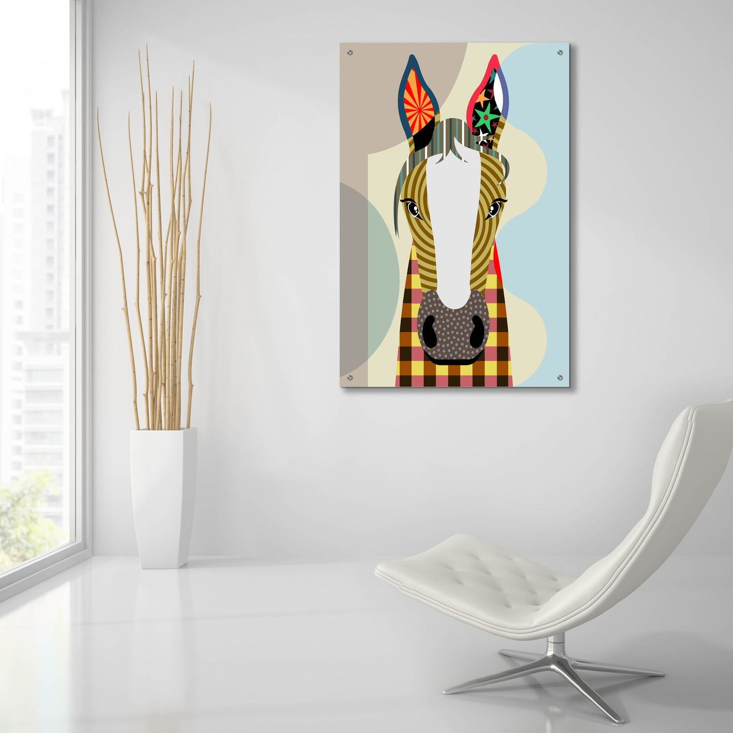 Epic Art 'Horse Play' by Lanre Adefioye, Acrylic Glass Wall Art,24x36