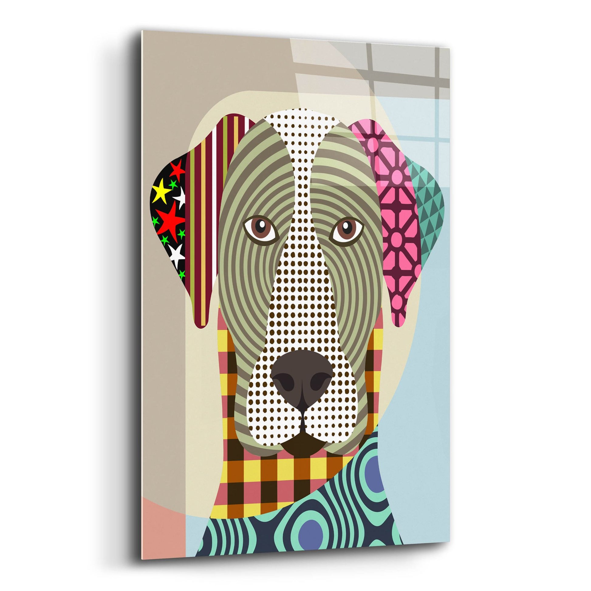 Epic Art 'Great Dane Dog' by Lanre Adefioye, Acrylic Glass Wall Art,12x16