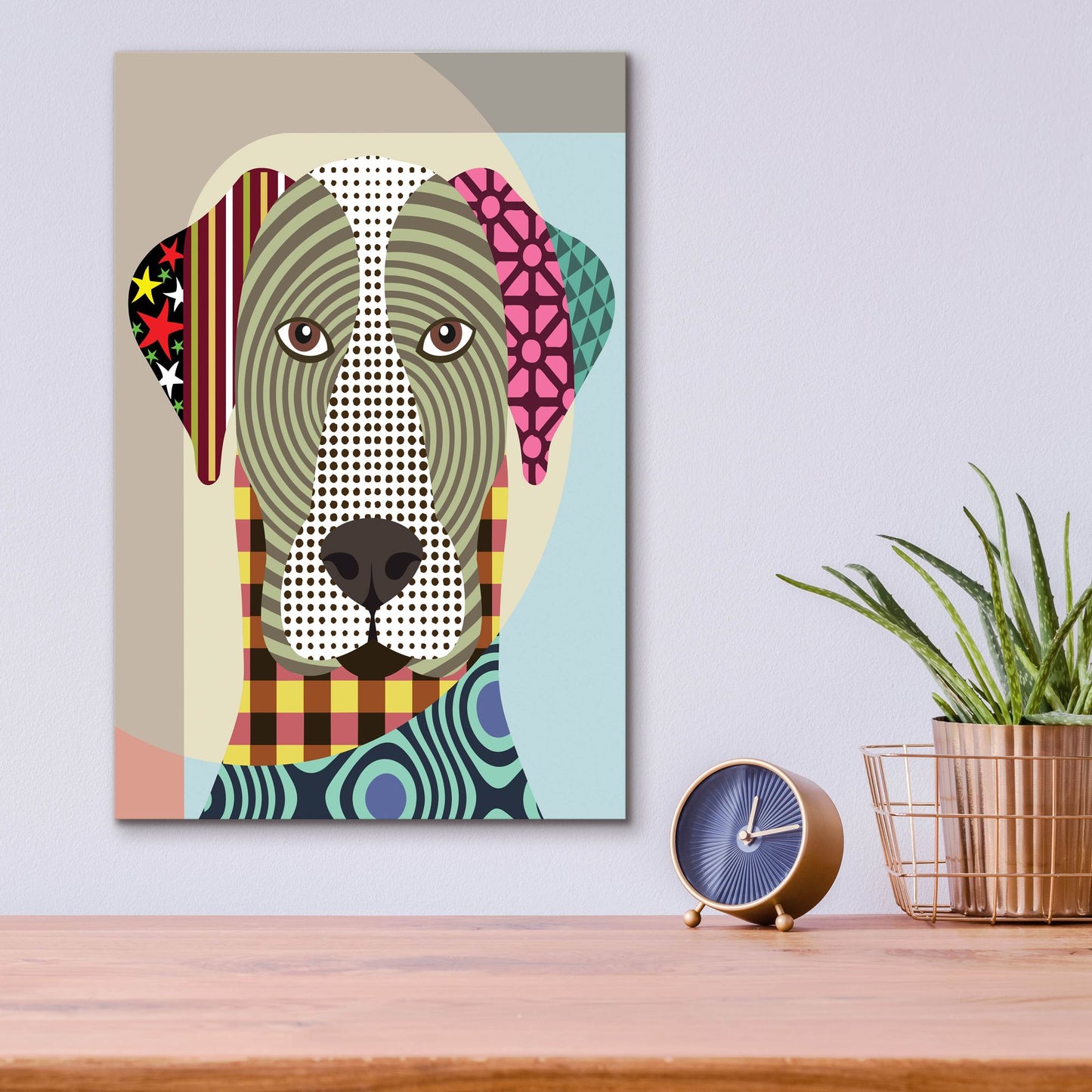 Epic Art 'Great Dane Dog' by Lanre Adefioye, Acrylic Glass Wall Art,12x16