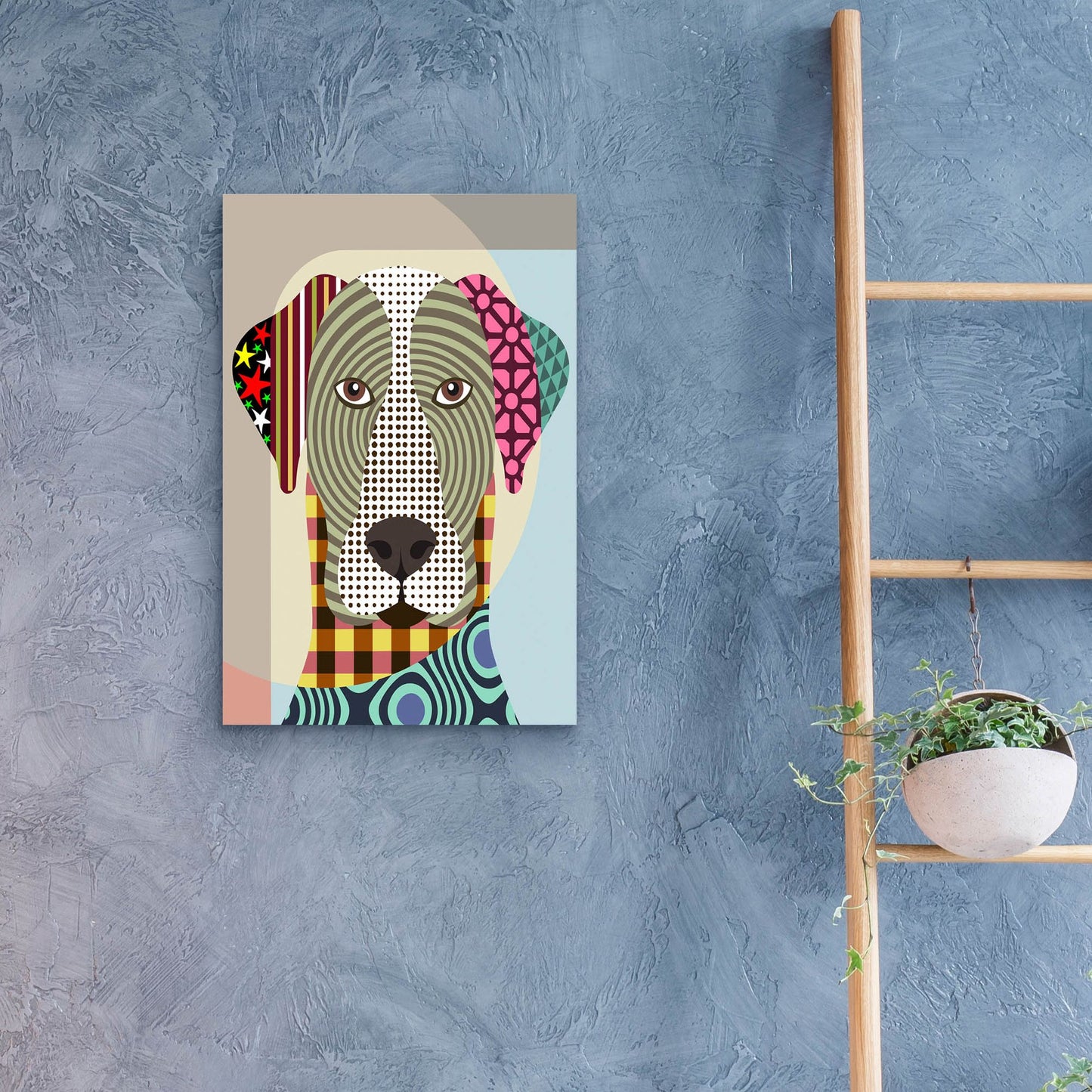 Epic Art 'Great Dane Dog' by Lanre Adefioye, Acrylic Glass Wall Art,16x24