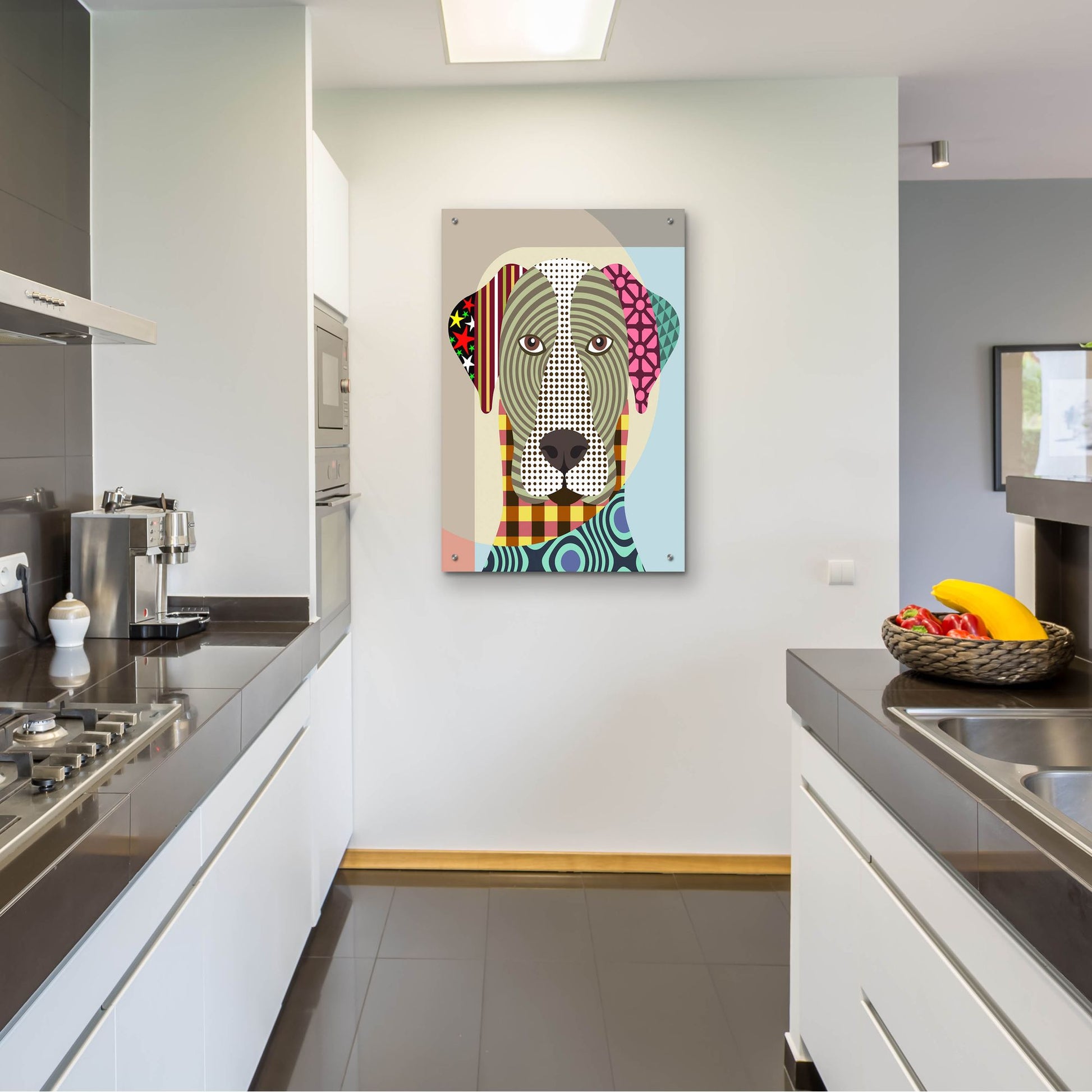 Epic Art 'Great Dane Dog' by Lanre Adefioye, Acrylic Glass Wall Art,24x36