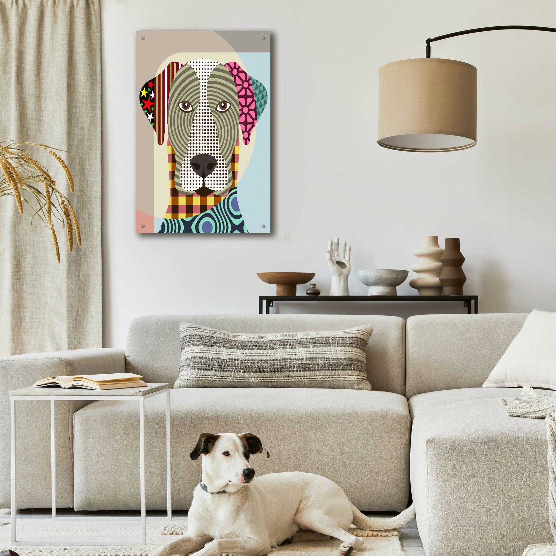 Epic Art 'Great Dane Dog' by Lanre Adefioye, Acrylic Glass Wall Art,24x36