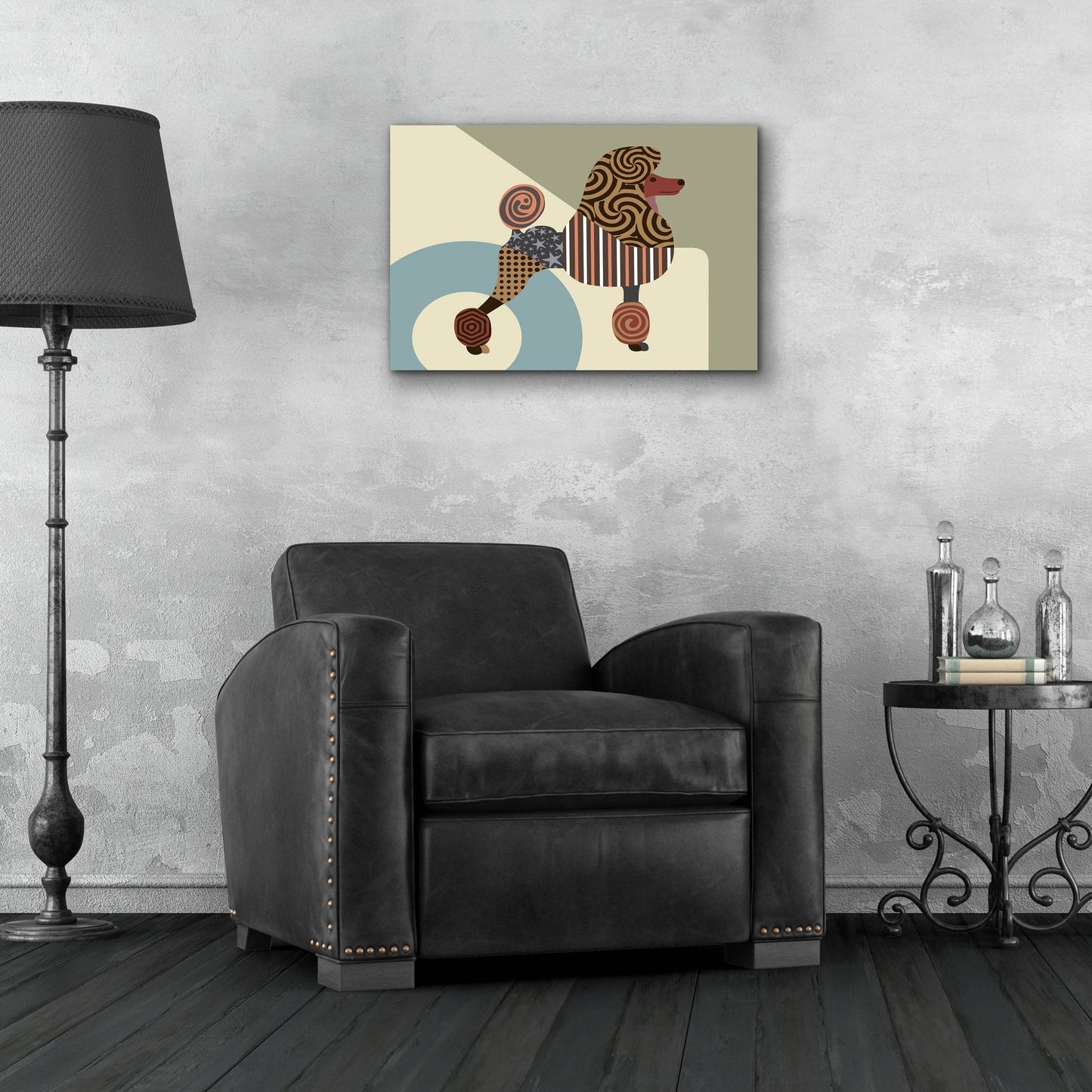 Epic Art 'Poodle Dog' by Lanre Adefioye, Acrylic Glass Wall Art,24x16