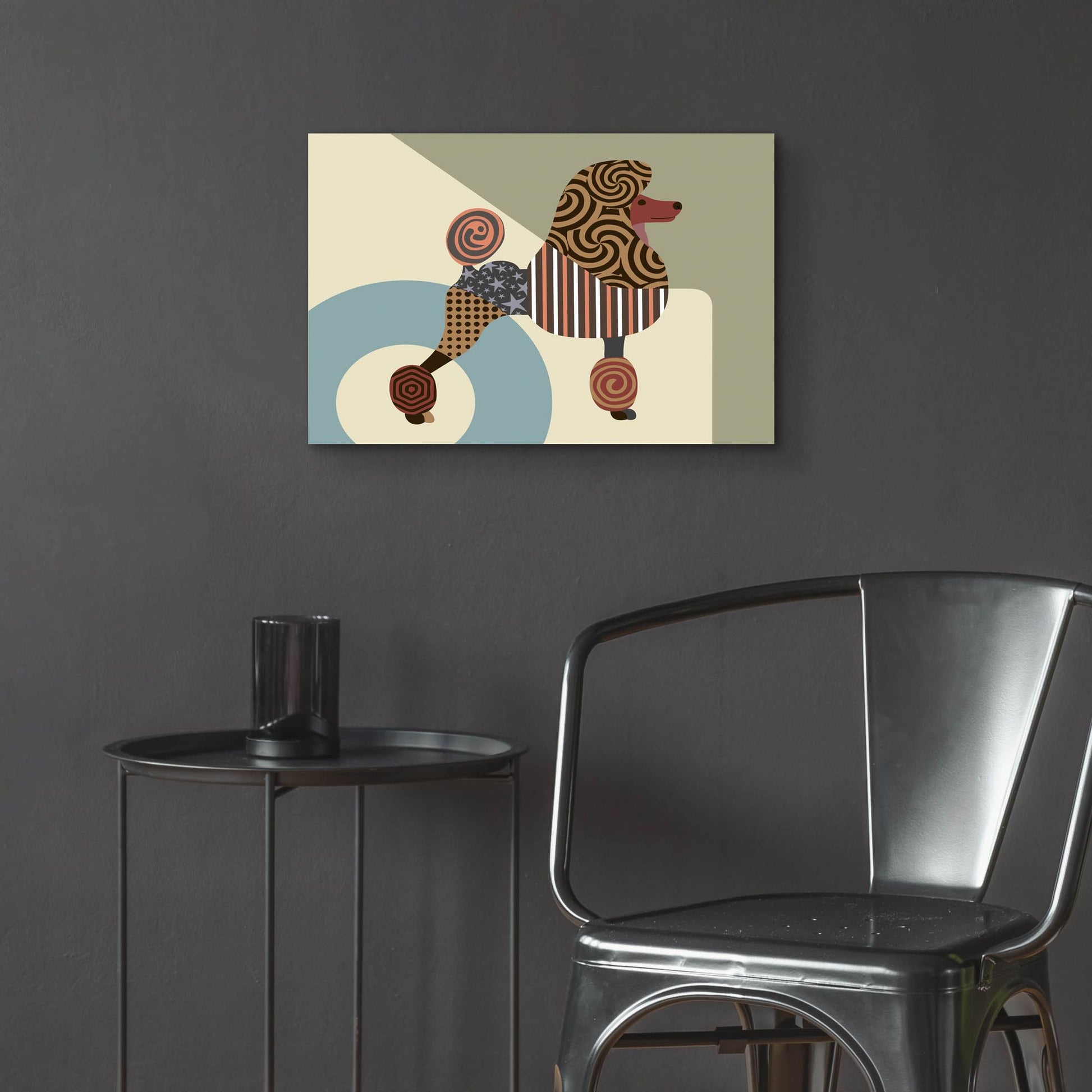 Epic Art 'Poodle Dog' by Lanre Adefioye, Acrylic Glass Wall Art,24x16