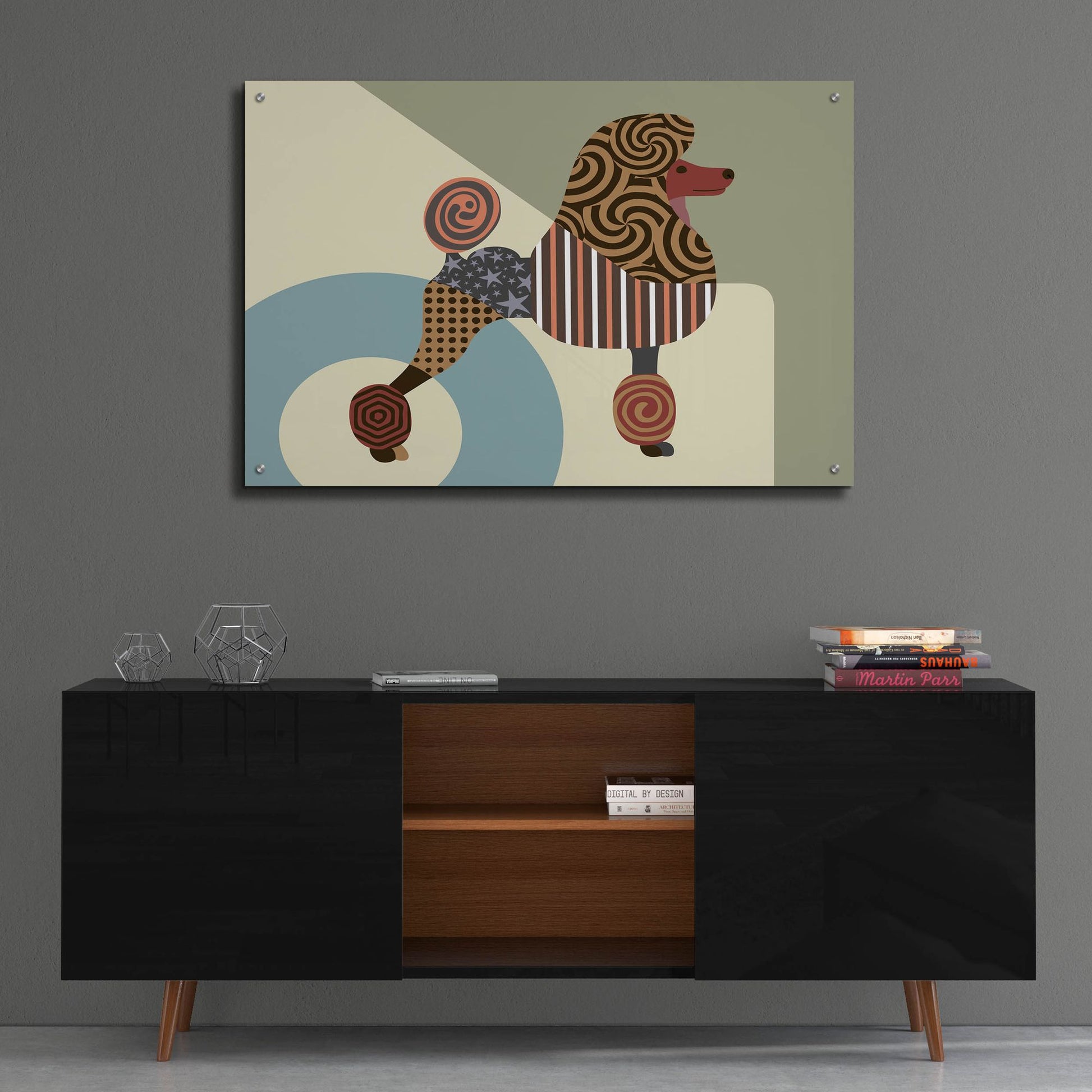 Epic Art 'Poodle Dog' by Lanre Adefioye, Acrylic Glass Wall Art,36x24