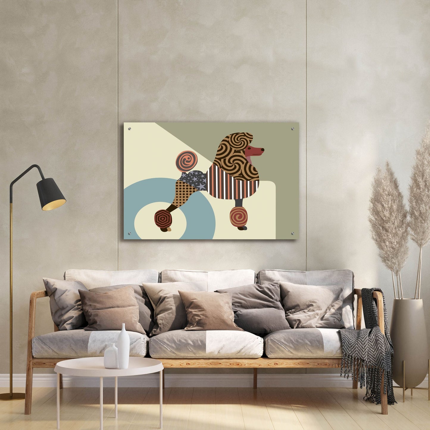 Epic Art 'Poodle Dog' by Lanre Adefioye, Acrylic Glass Wall Art,36x24