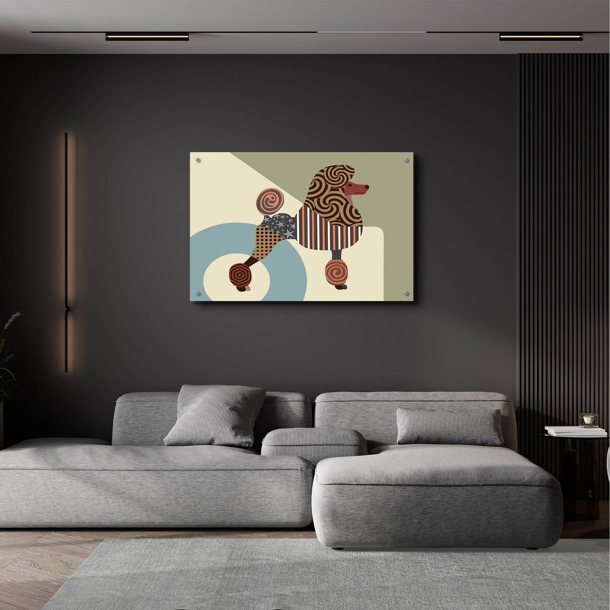 Epic Art 'Poodle Dog' by Lanre Adefioye, Acrylic Glass Wall Art,36x24