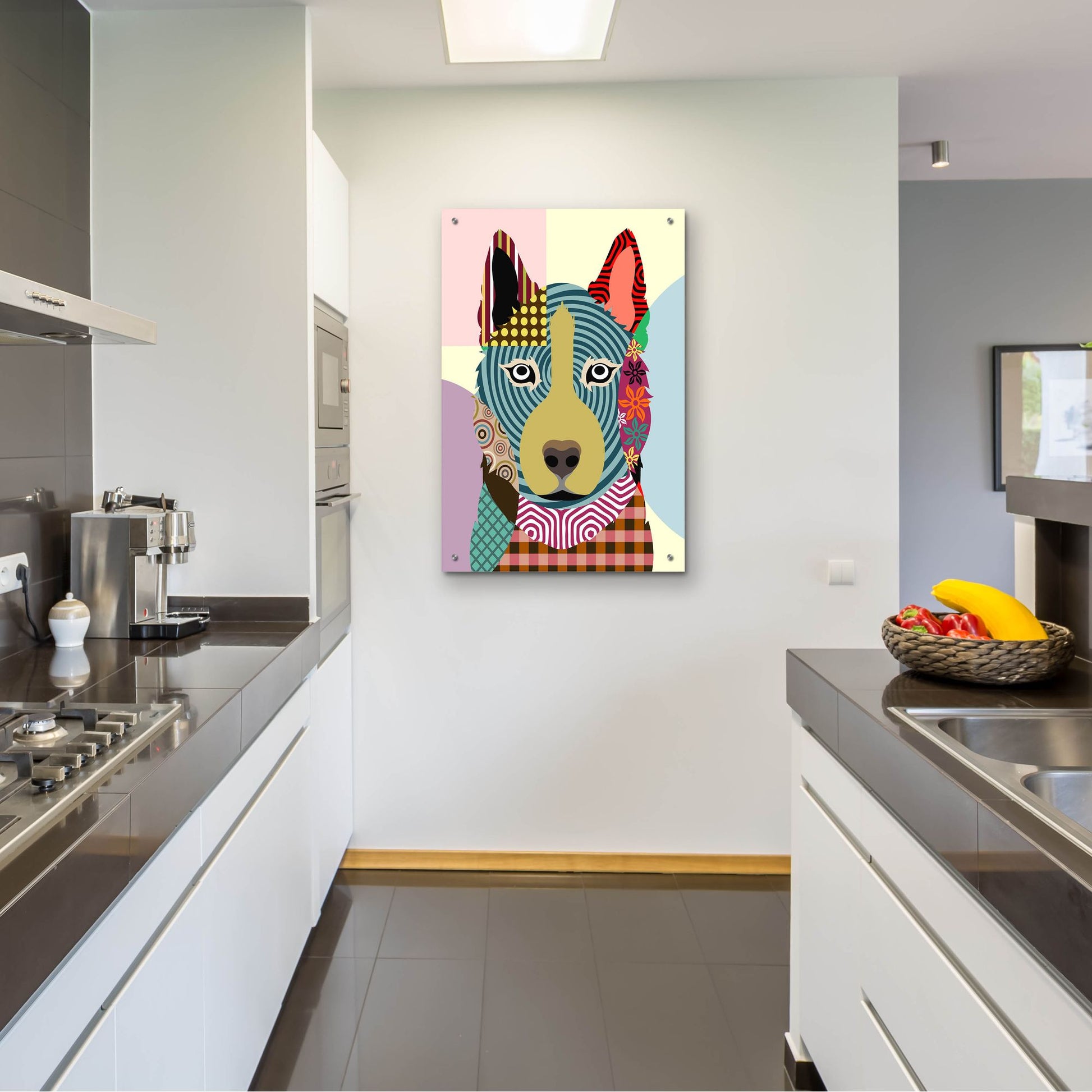 Epic Art 'Siberian Husky' by Lanre Adefioye, Acrylic Glass Wall Art,24x36