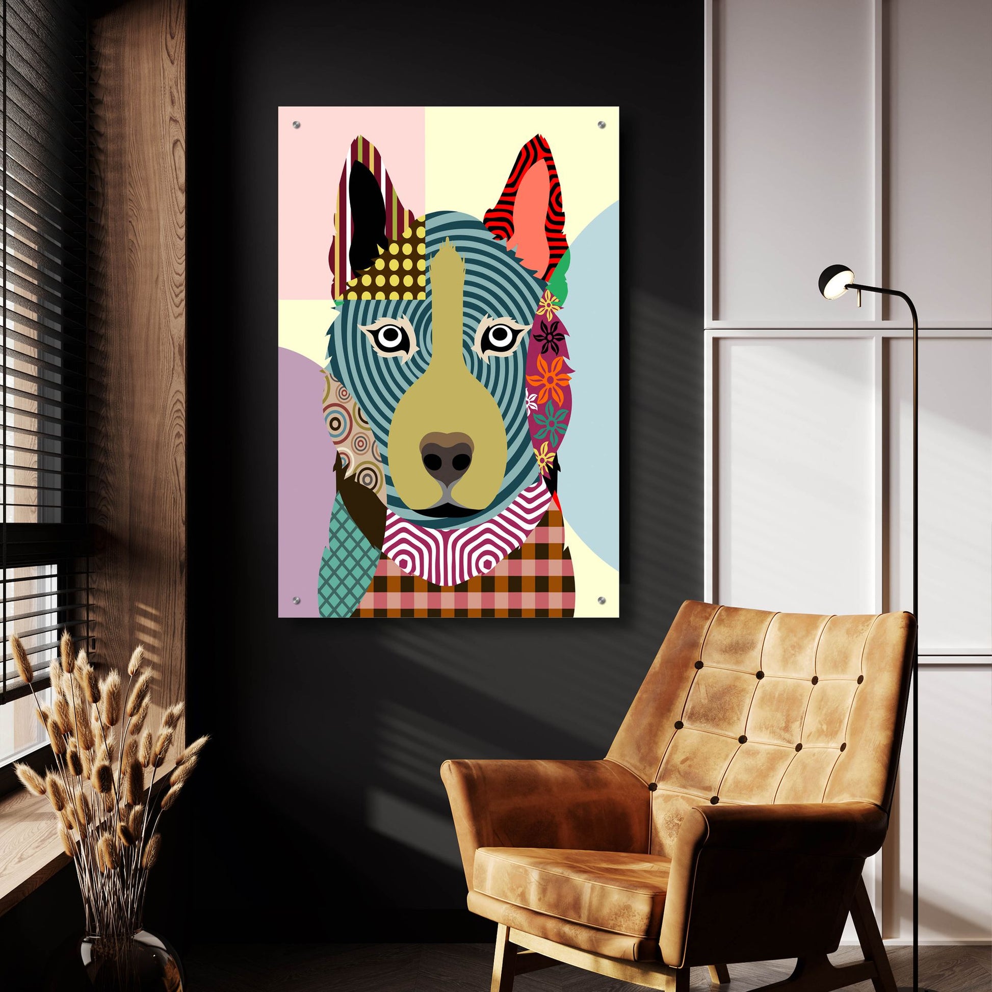 Epic Art 'Siberian Husky' by Lanre Adefioye, Acrylic Glass Wall Art,24x36