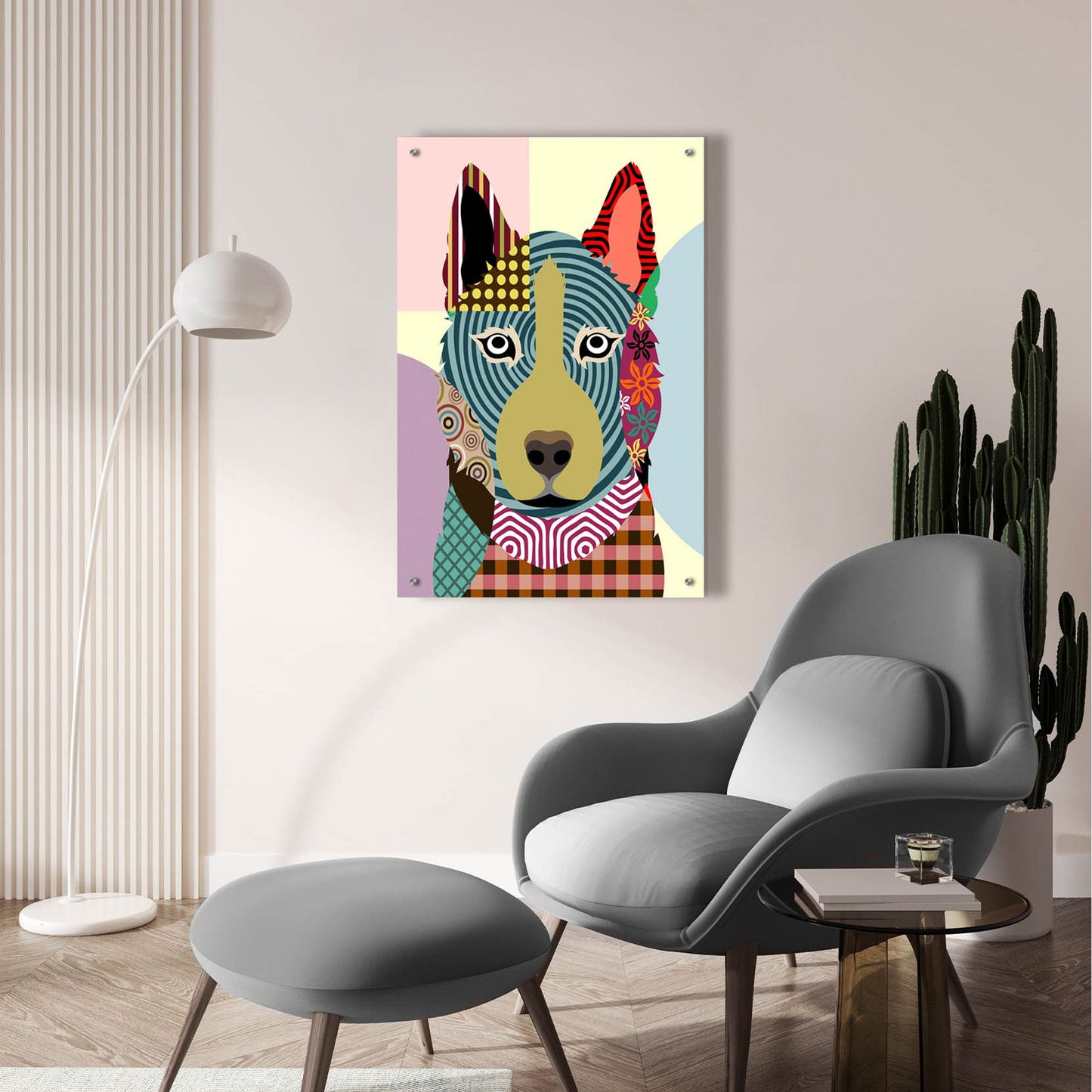 Epic Art 'Siberian Husky' by Lanre Adefioye, Acrylic Glass Wall Art,24x36