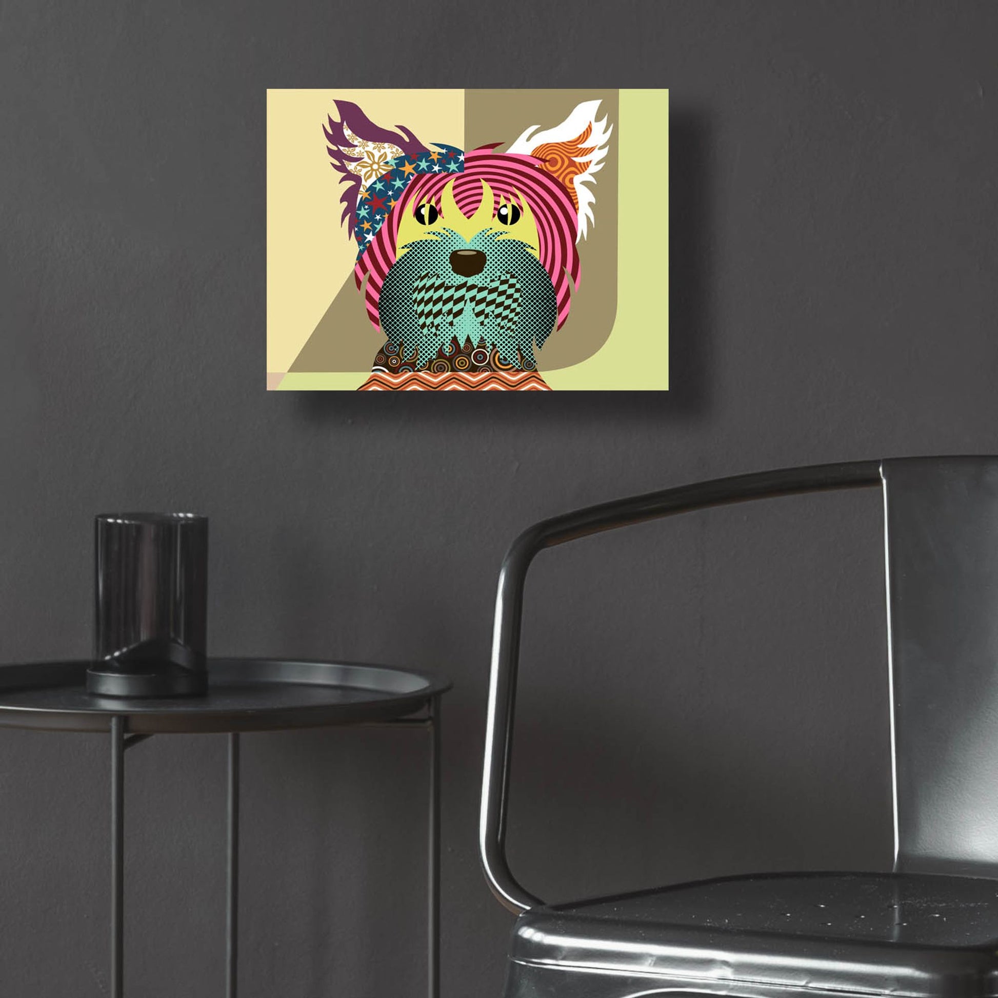 Epic Art 'Yorkshire Terrier Dog' by Lanre Adefioye, Acrylic Glass Wall Art,16x12