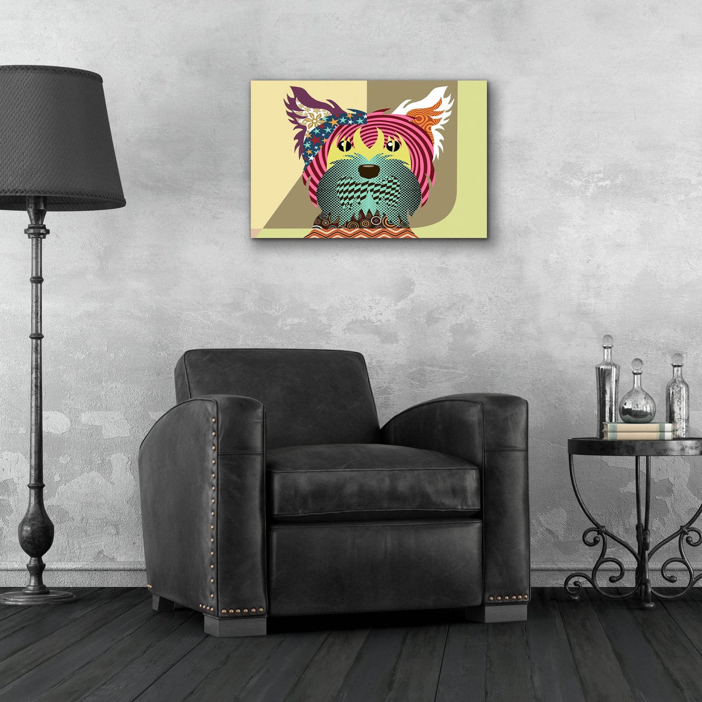 Epic Art 'Yorkshire Terrier Dog' by Lanre Adefioye, Acrylic Glass Wall Art,24x16