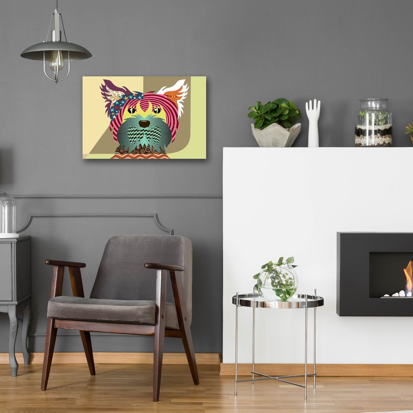 Epic Art 'Yorkshire Terrier Dog' by Lanre Adefioye, Acrylic Glass Wall Art,24x16